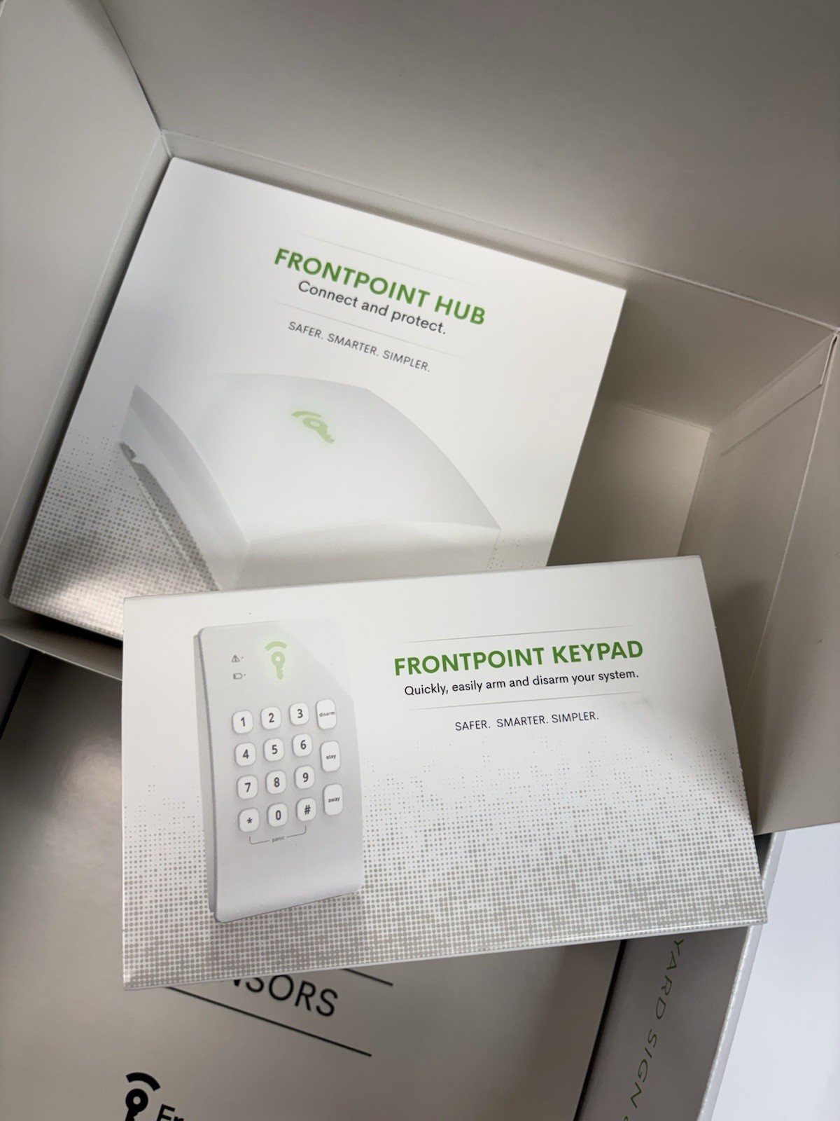 Frontpoint Smart Home Security System Bundle Kit Hub Keypad Doorbell Sensors