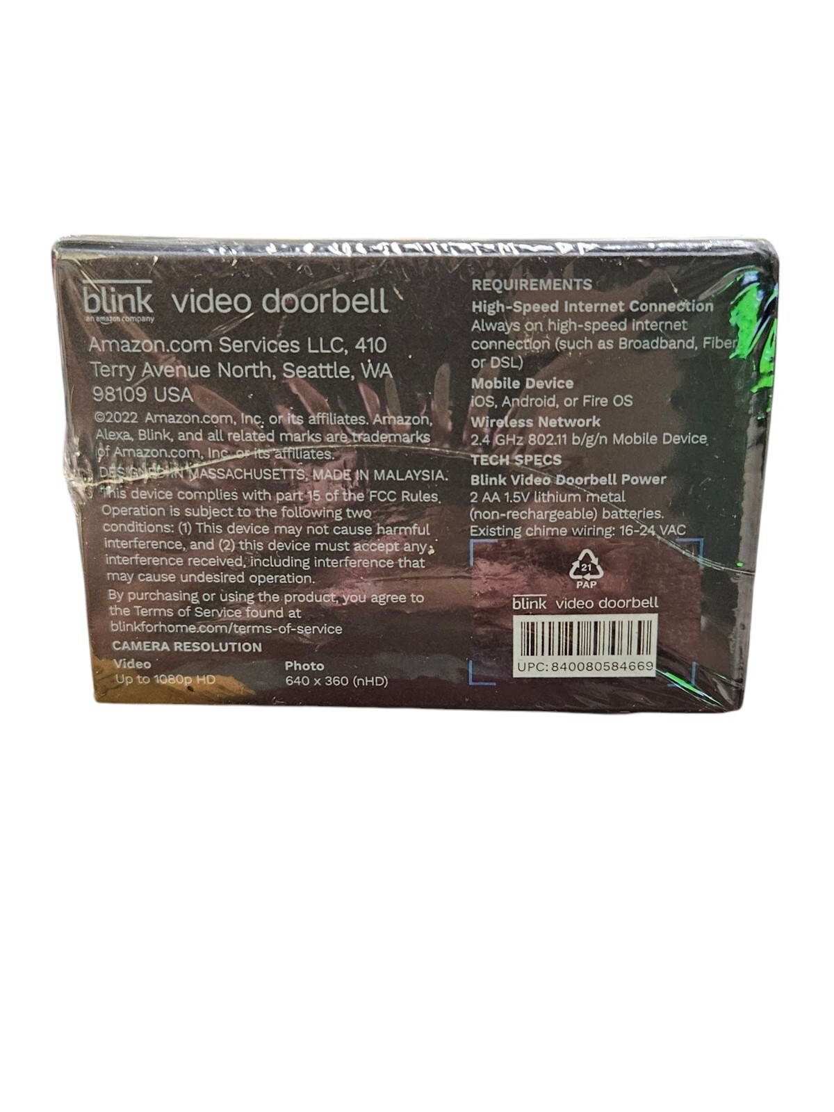 Blink Smart Video Doorbell?BLK Wired or Wireless Wi-fi Compatibility