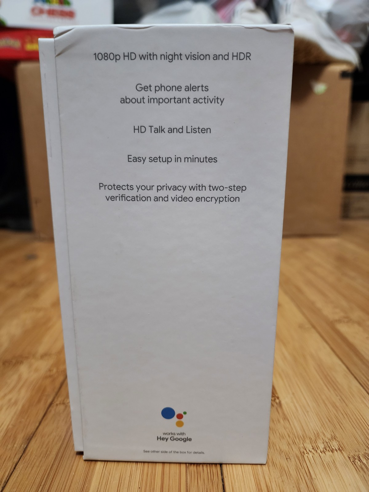 Google Nest Cam Indoor Wired 2nd Generation Security Camera White TESTED, WORKS!