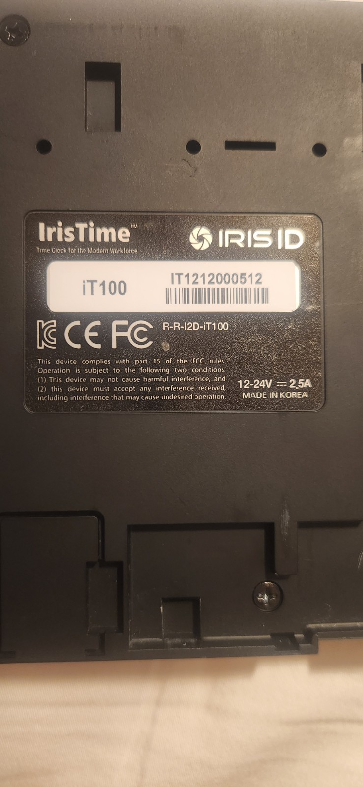 IrisTime iT100 Iris & Face Recognition