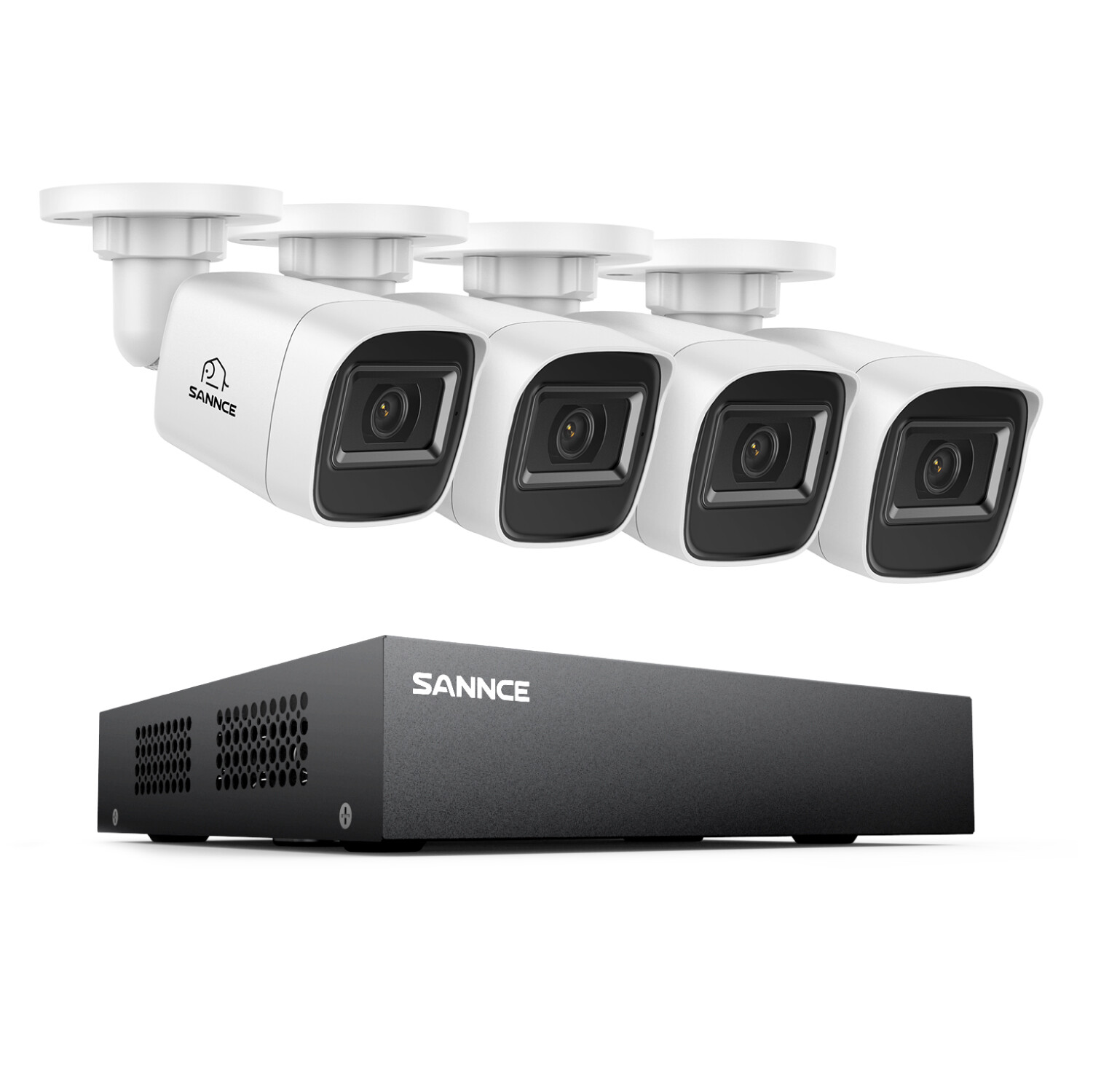 SANNCE 5in1 8CH DVR 1080P Video CCTV Home Security Camera System Outdoor H.265+