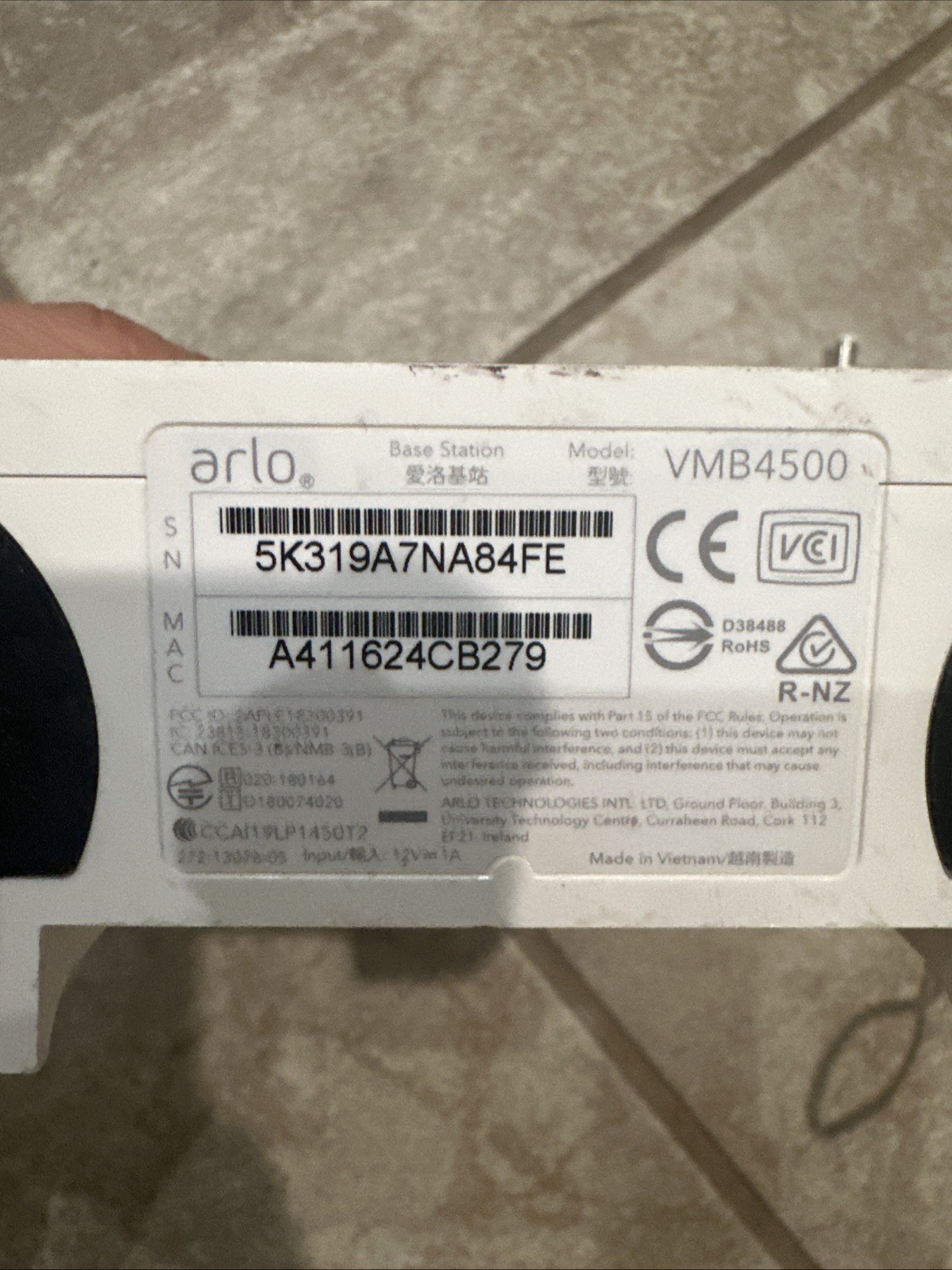 Arlo Ultra VMB4500 Smart Hub Wire-Free Pro, Pro 2, Pro 3 Base Station + ADAPTER