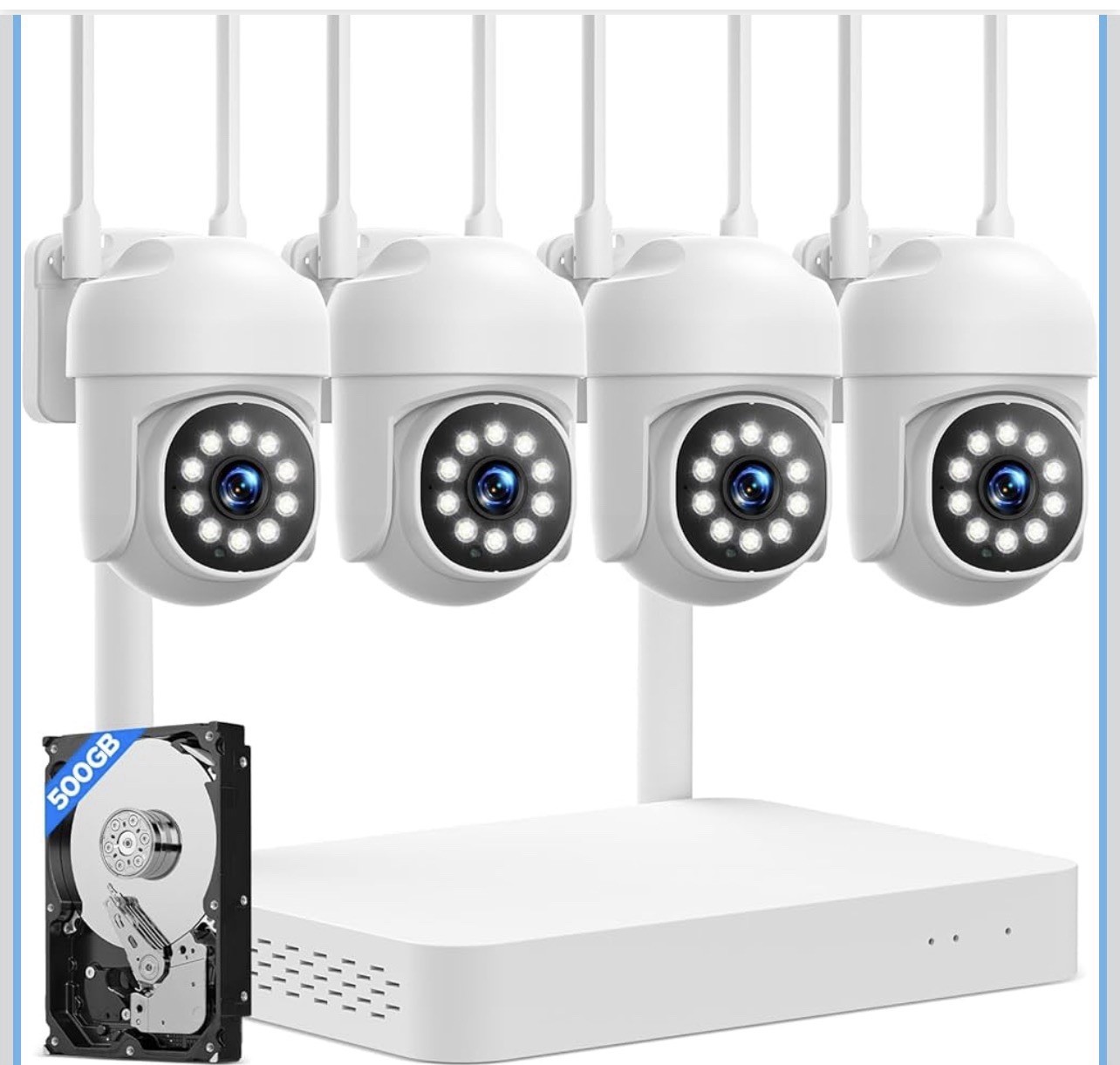 CAMCAMP Wireless Security Camera System NVR, Full Color Night Vision, Motion