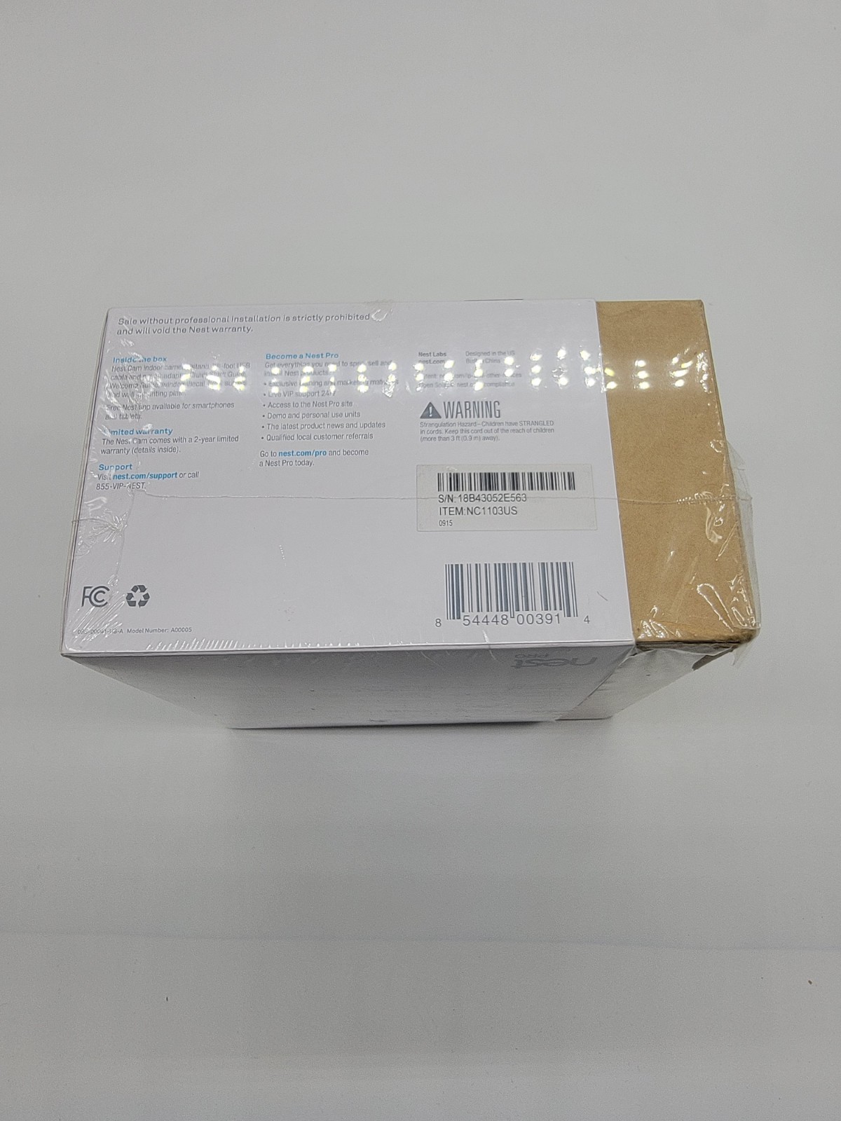 Google Nest Cam NC1103US Pro Version Indoor Security Camera Black Sealed