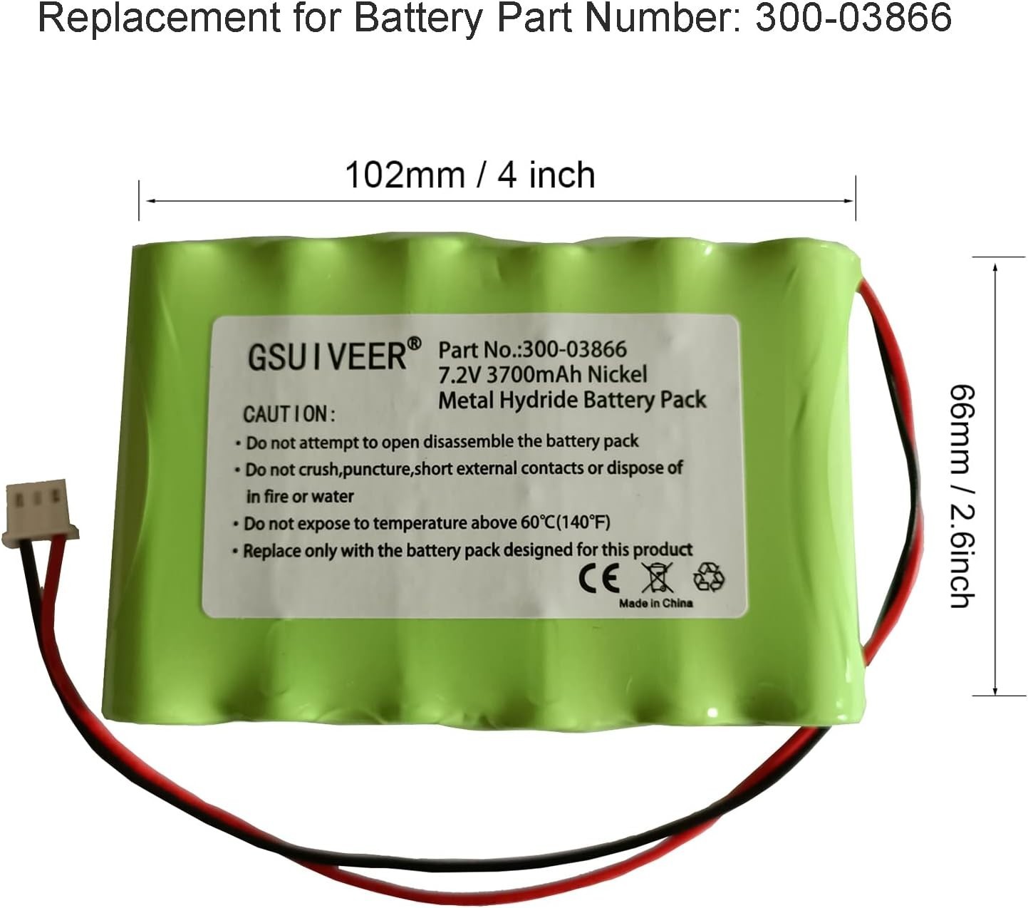 7.2V Ni-Mh Battery 3700mAh for Home Security Systems – Easy Installation