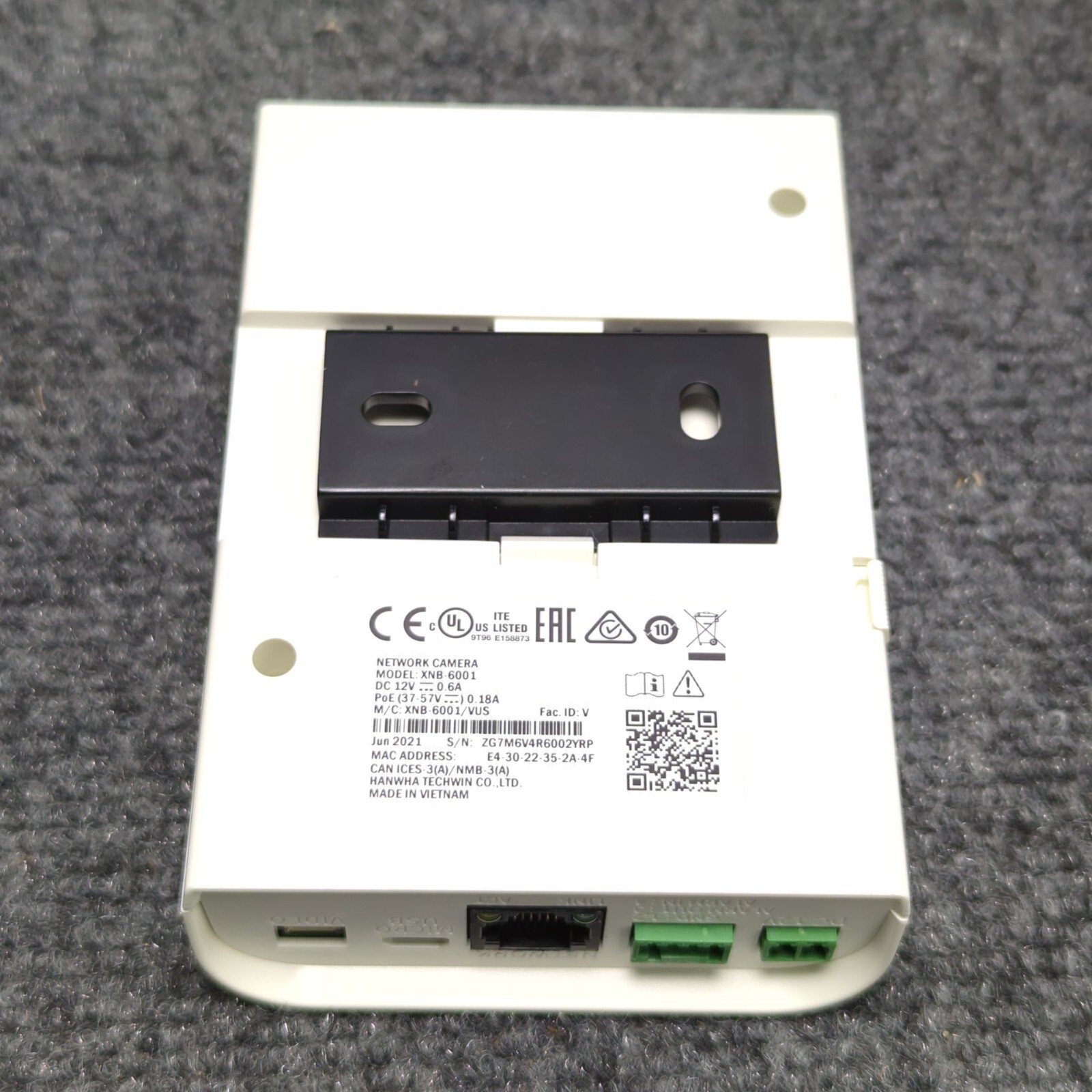 Hanwha Techwin XNB-6001 Wisenet X Series 2MP Network Camera Main Module Base NIB