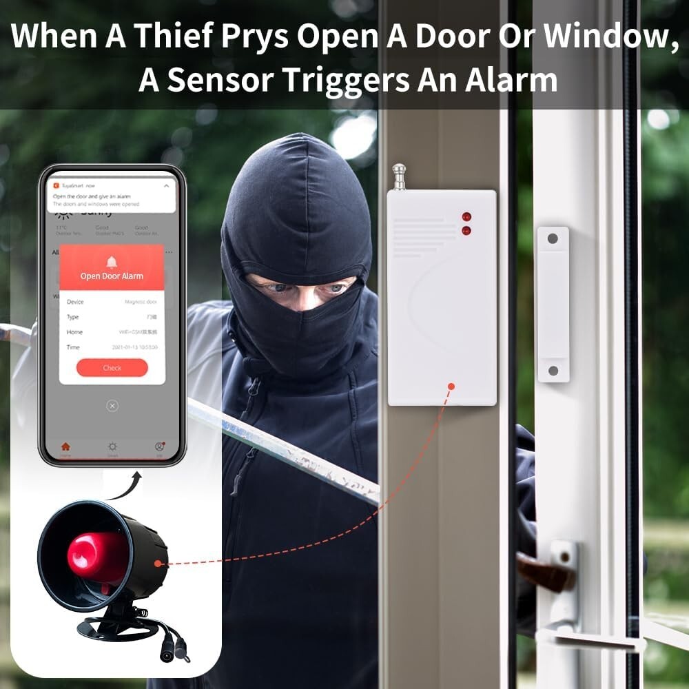 Tuya app WiFi Version, Home Alarm, Store Anti-Theft Alarm, Office Infrared door