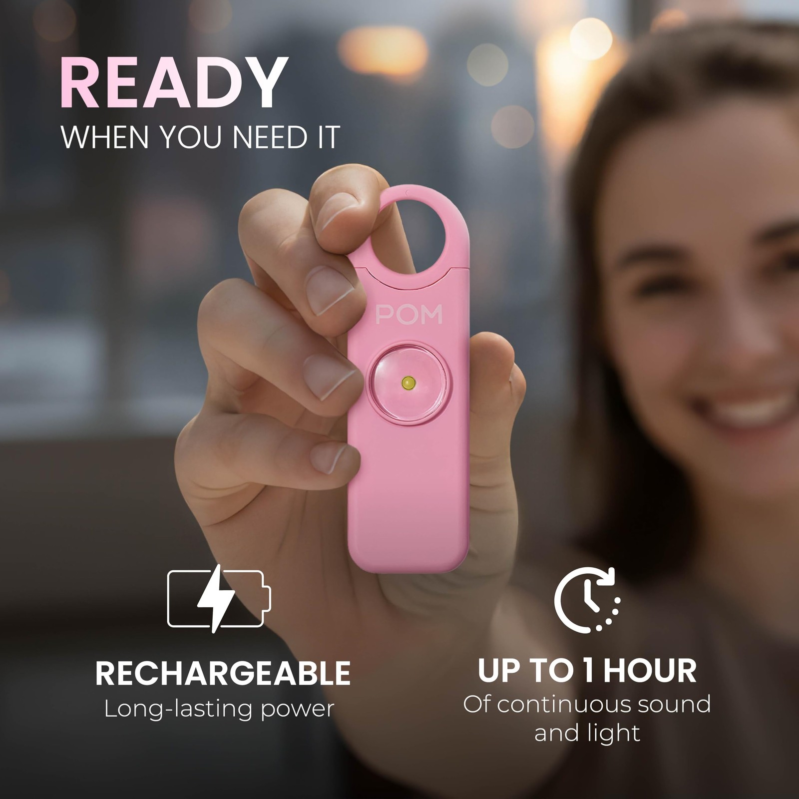 Personal Safety Alarm for Women – 130dB Loud Emergency Siren, USB-C Rechargea…