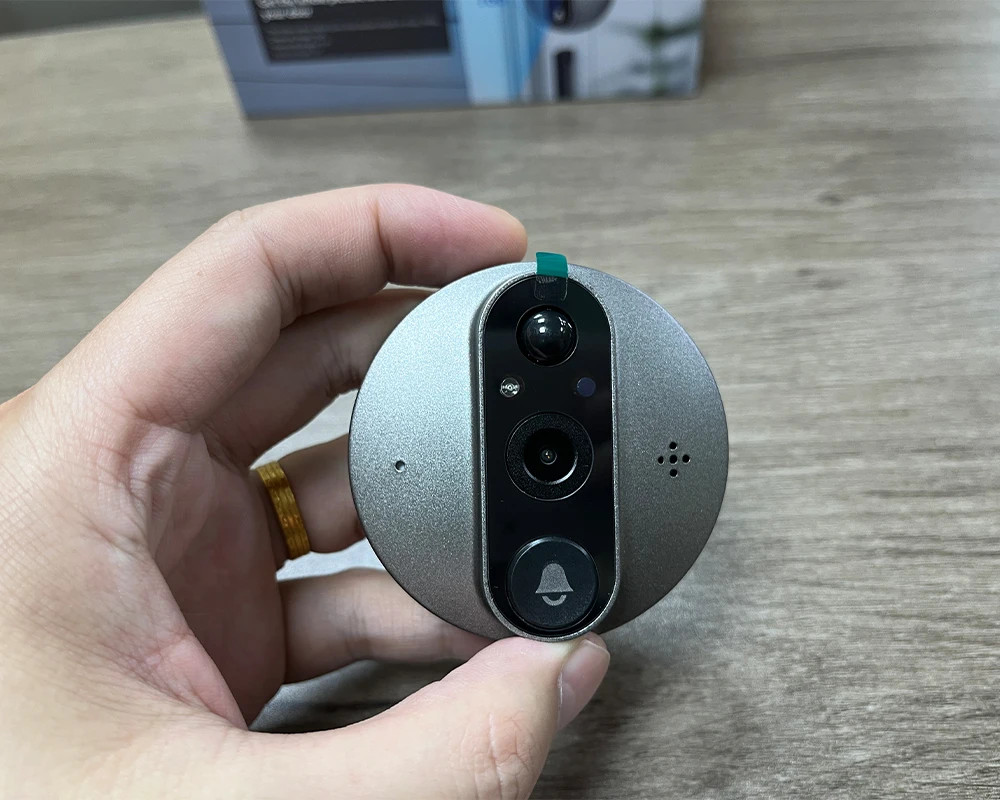 Tuya 3MP WiFi Peephole Doorbell Camera PIR Motion Detector 4.3in Digital Viewer