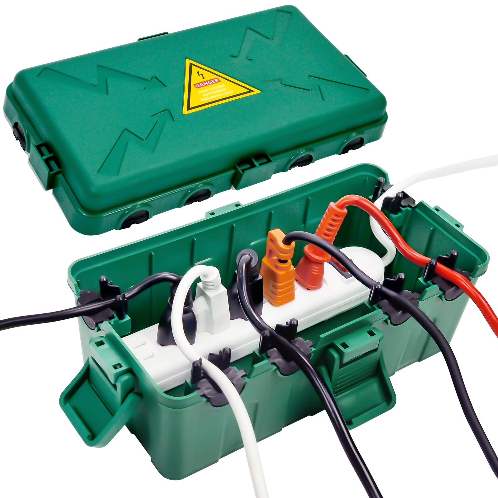 Hrensaw Medium Outdoor Electrical Box(10.6×5.7×4.9inch),Weatherproof Green