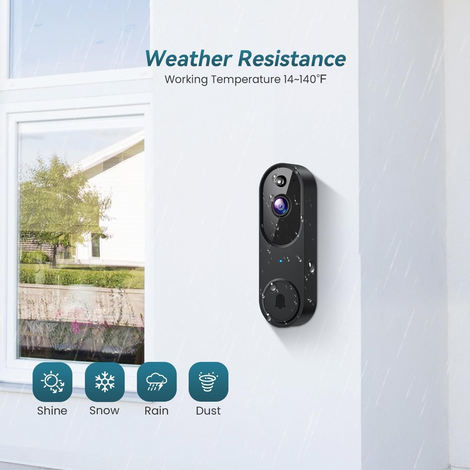 1080P Smart Wireless Video Doorbell Camera Night Vision Real-Time AI Alerts