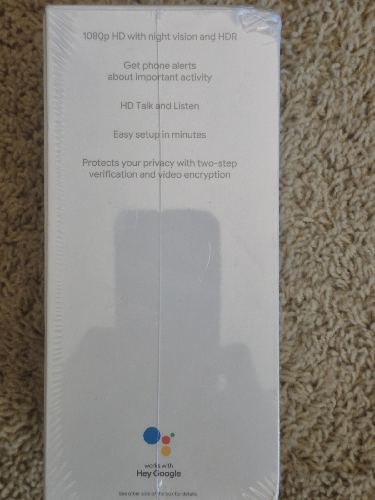 Google Nest Cam Indoor (Wired, 2nd Gen) Security Camera 1080p HDR Snow New