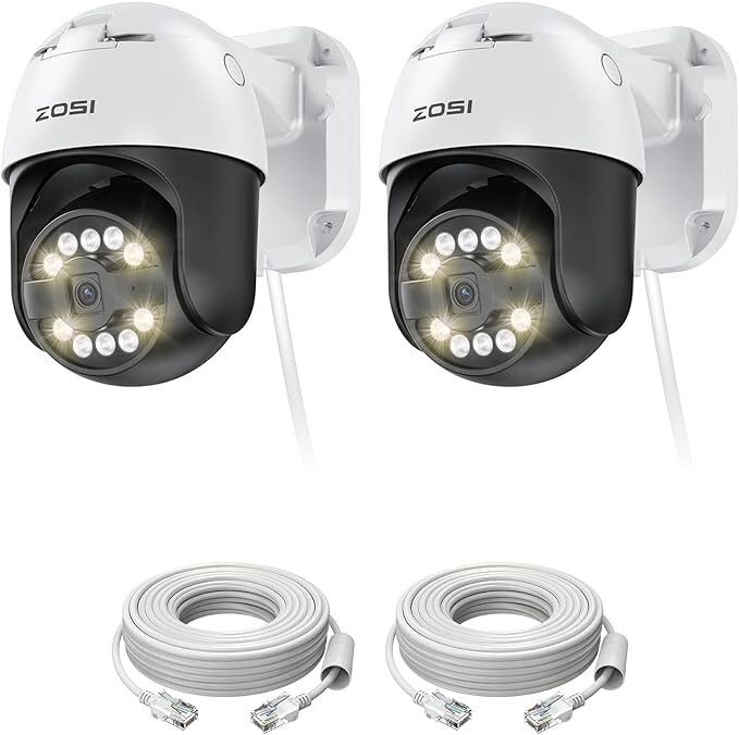 ZOSI 8CH 4K H.265+NVR 5MP Outdoor PoE Security Home Camera System – 6 Cameras!