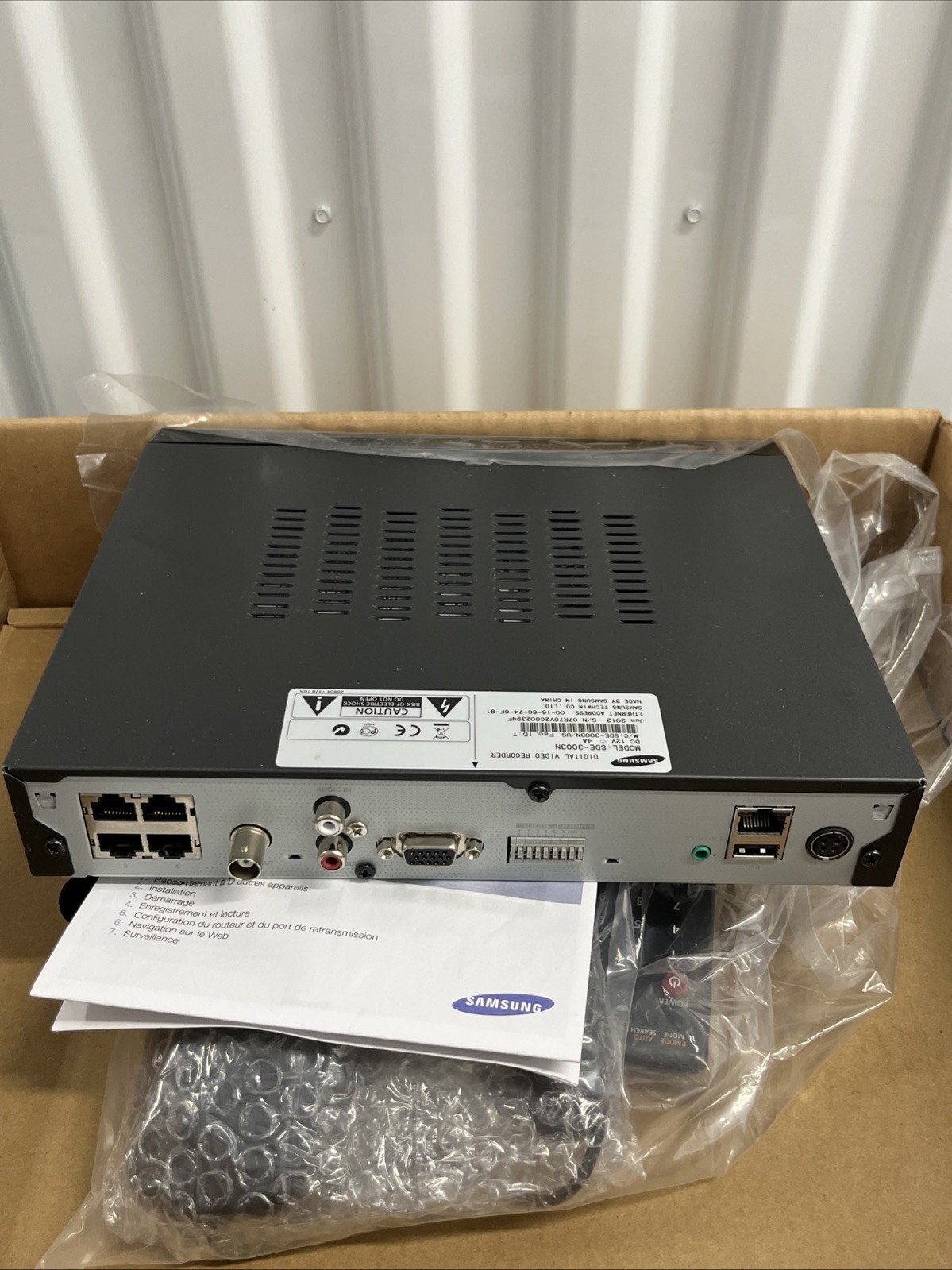 Samsung 4CH Real-Time DVR w/ 4 Hi-Res Cameras 1TB HDD #SDE-3003, NEW (Open Box)