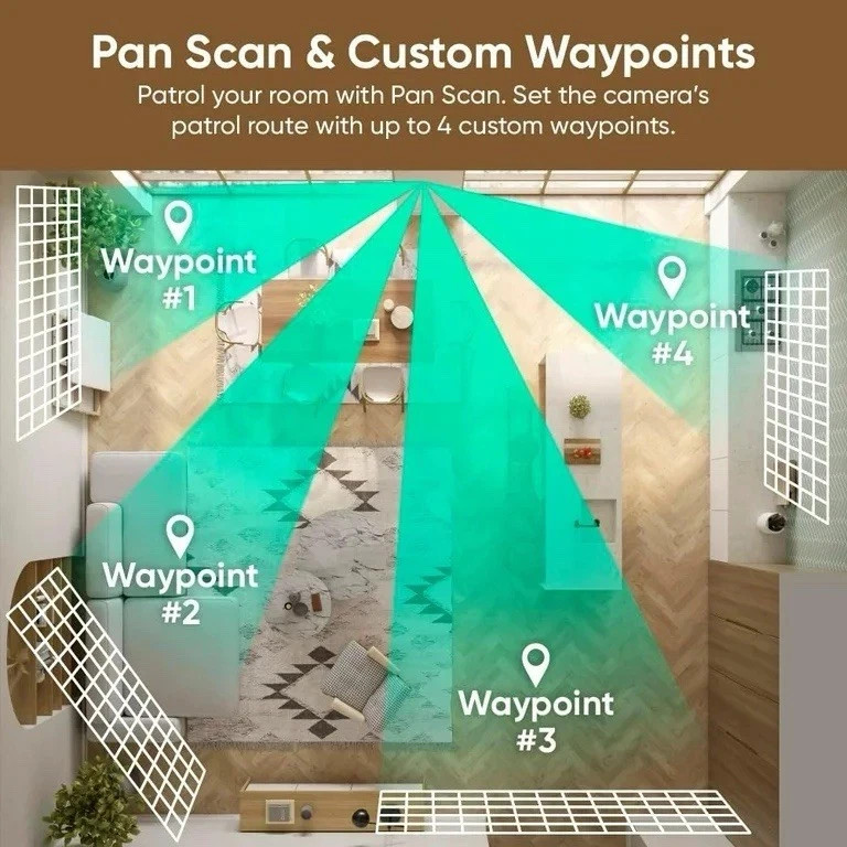 Wyze Duo Cam Pan 2K IP65 Indoor Outdoor Pan Tilt Camera Alexa Brand New Sealed