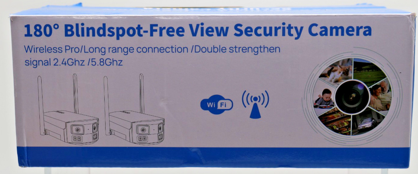 Hiseeu 180 Degree Ultra Wide Angle Dual Lens WiFi Pro Wireless Security Camera