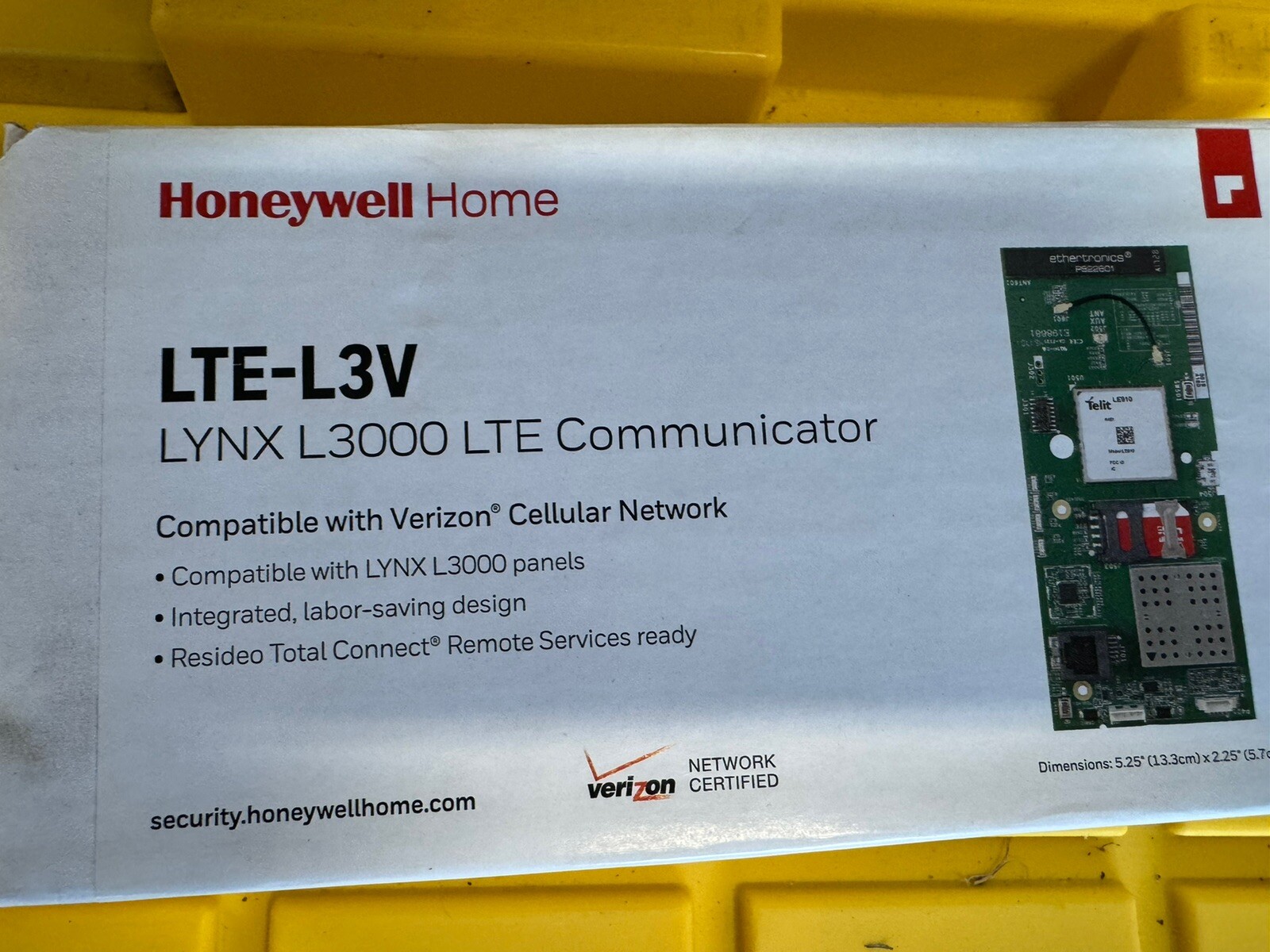 Honeywell Home LTE-L3V Lynx L3000 LTE Communicator Verizon Home Security / NEW