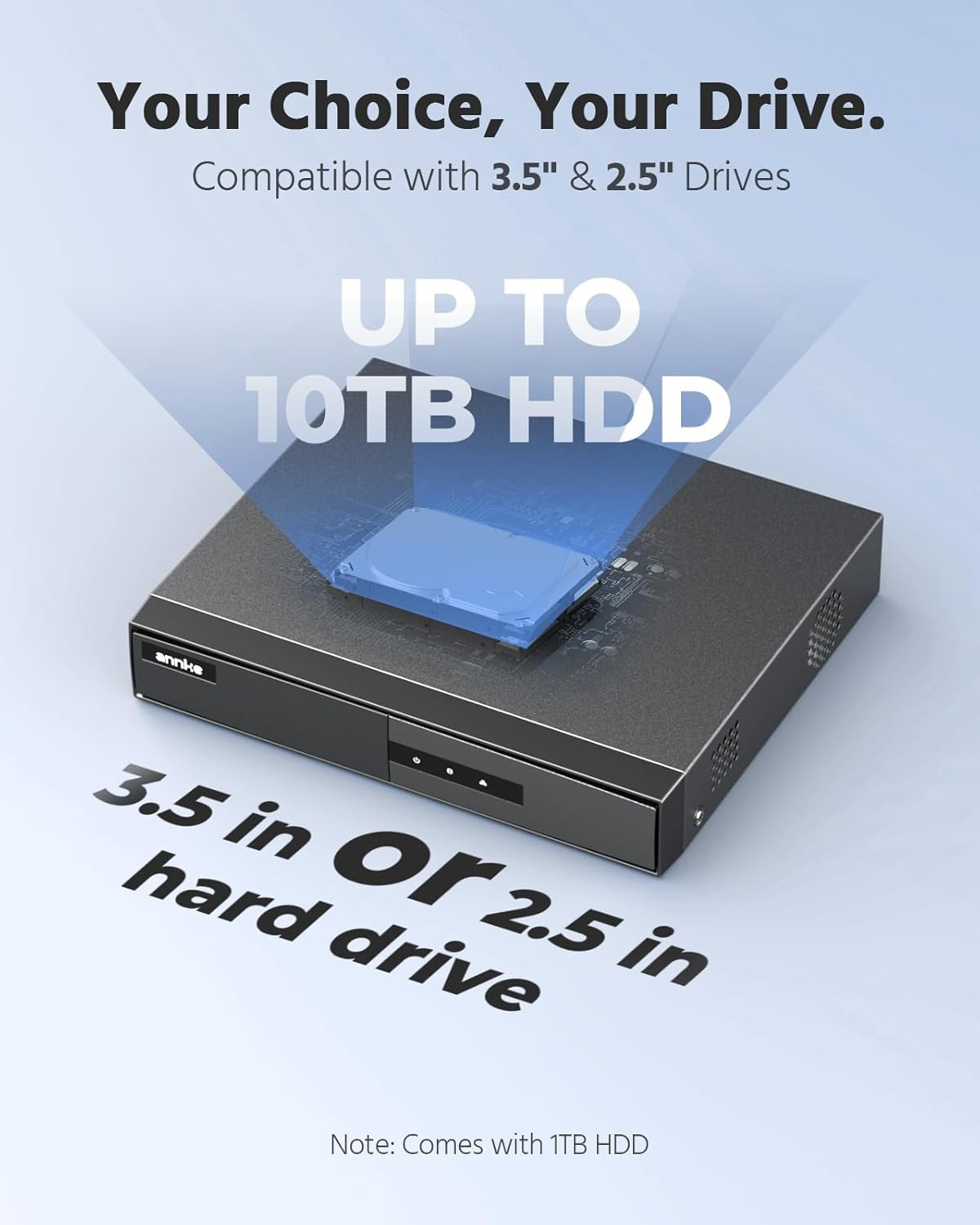 8 Channel DVR for Security Camera, 3K Lite Hybrid 5-In-1 CCTV Digital Video Reco