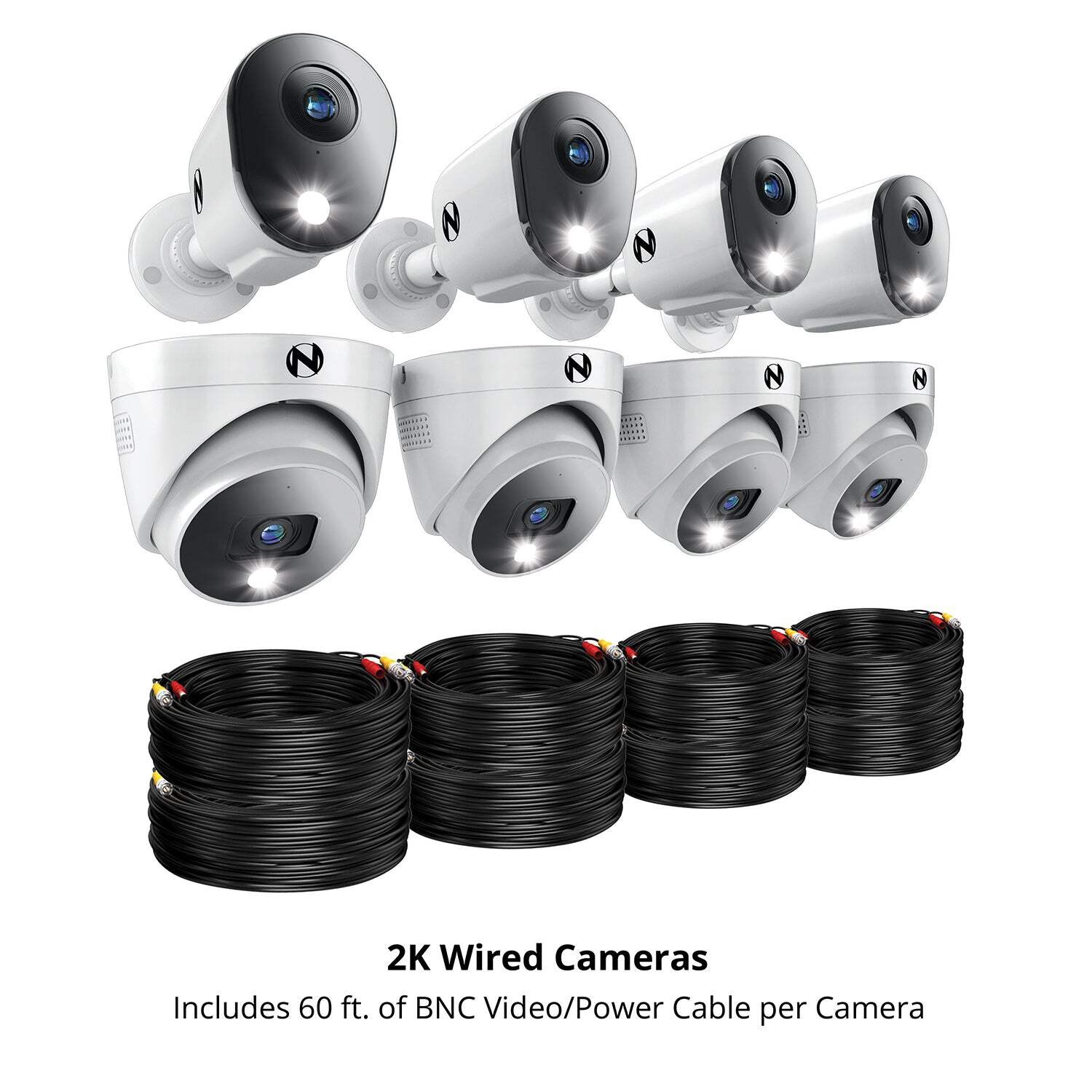 2-Way Audio 12 Channel DVR Security System with 2TB Hard Drive and 8 Wired 2K De