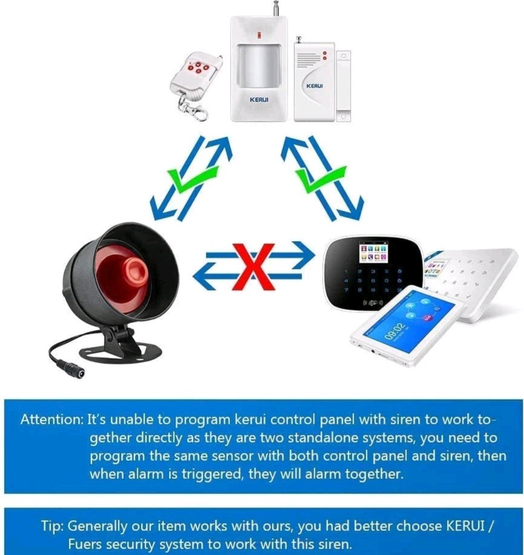 KERUI Upgraded Standalone Home Office Shop Security Alarm System Kit Wireless