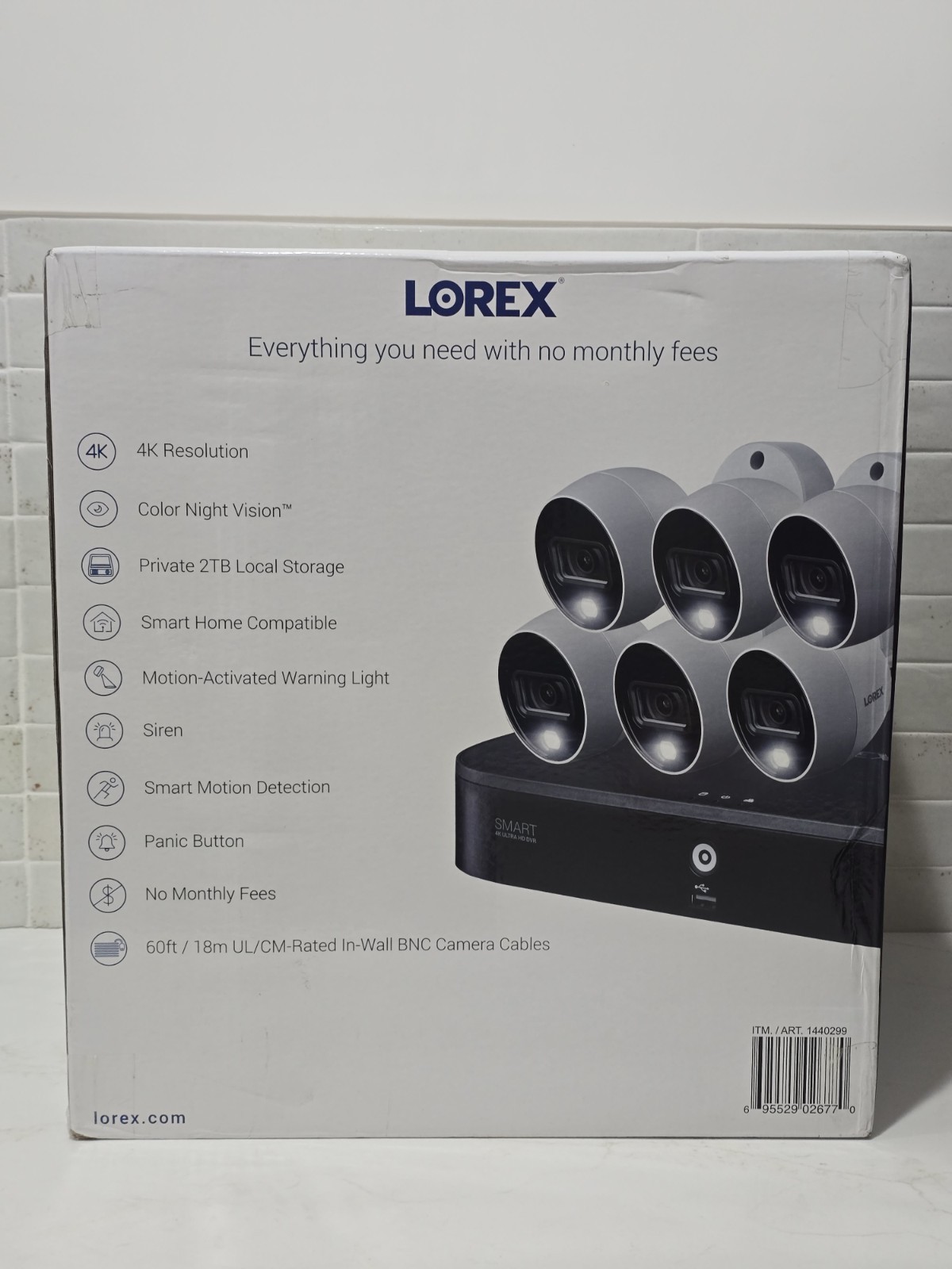 LOREX TD8712R8D6-E Set of 6 4K Security Surveillance Cameras and 2TB DVR