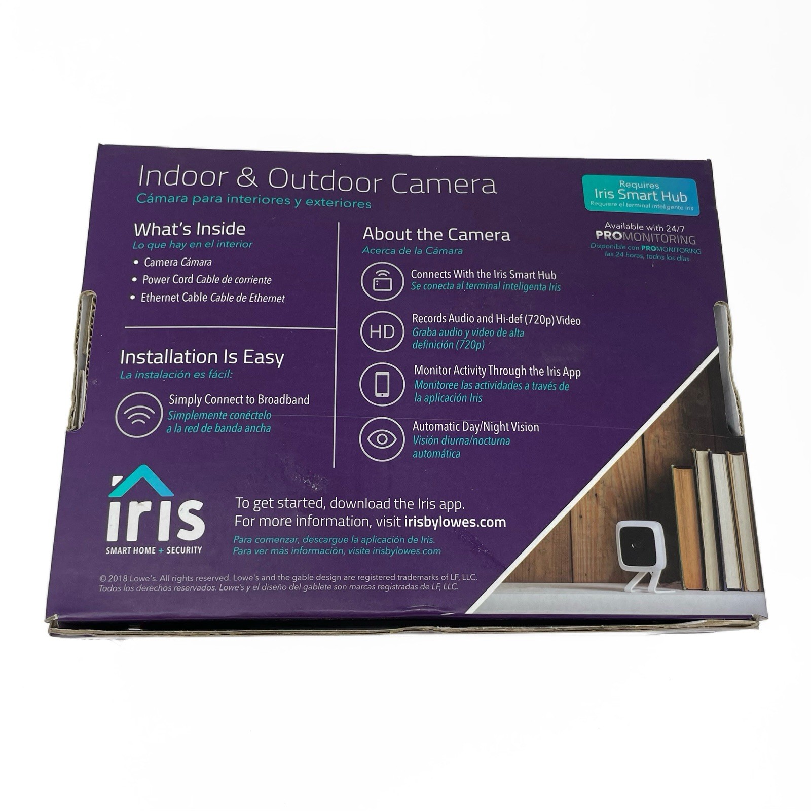 IRIS 782305 OUTDOOR & INDOOR SECURITY CAMERA HD NIGHT VISION MOTION TRIGGERED