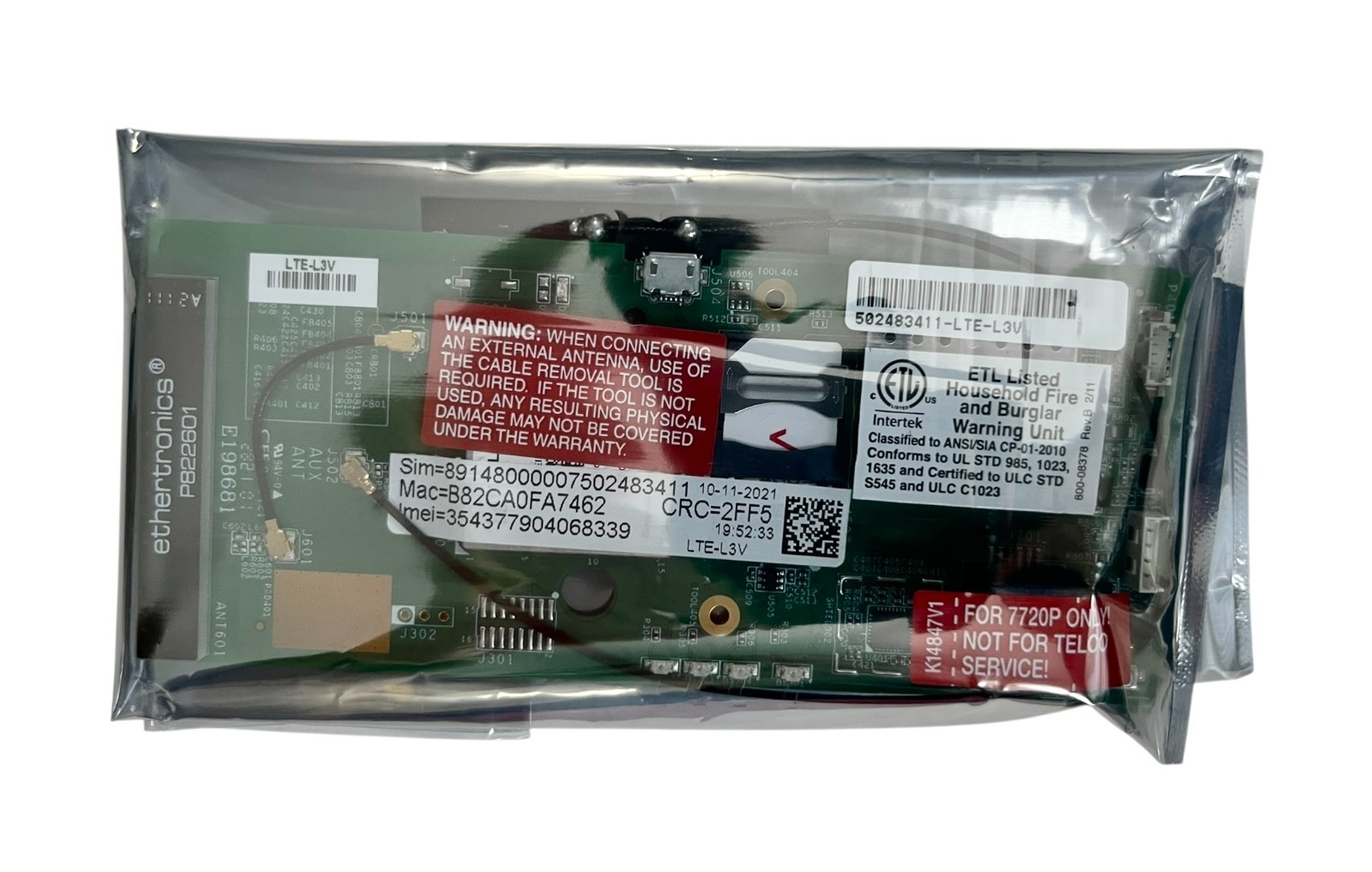Honeywell Home LTE-L3V LYNX L3000 LTE Resideo Communicator Module / Verizon