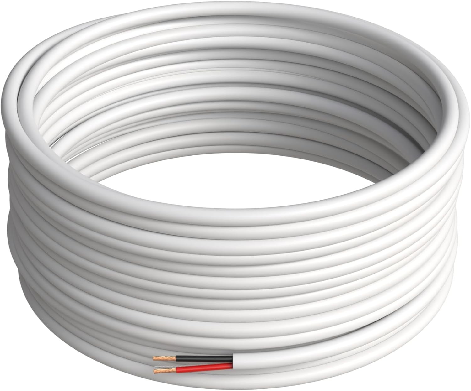 Cables Direct Online 500ft Stranded 18/2 Alarm CCA Cable for 18AWG 2C, White
