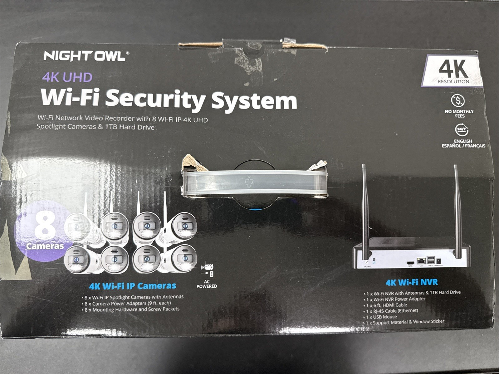 Night Owl CL-BT8WN-18L 4K HD Wi-Fi Security System with 8 Cameras, 1TB HD