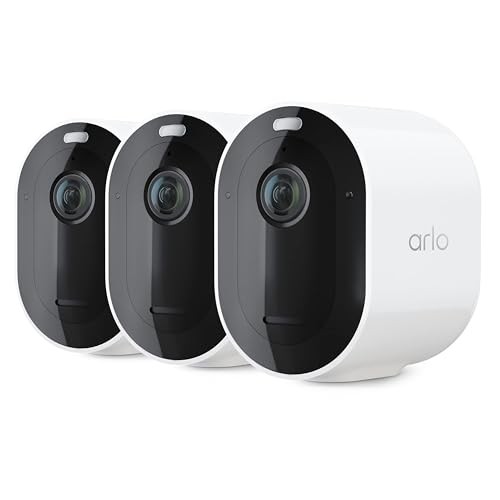 ARLO PRO SECURITY CAMERA 2K HDR VMC4060A, 3 CAMERAS WIRELESS, 3 CAMERAS WHITE