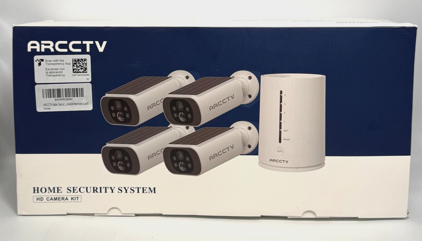 4 Pack ARCCTV Solar Security Cameras Wireless Outdoor – C3 *NEW Damaged Box*