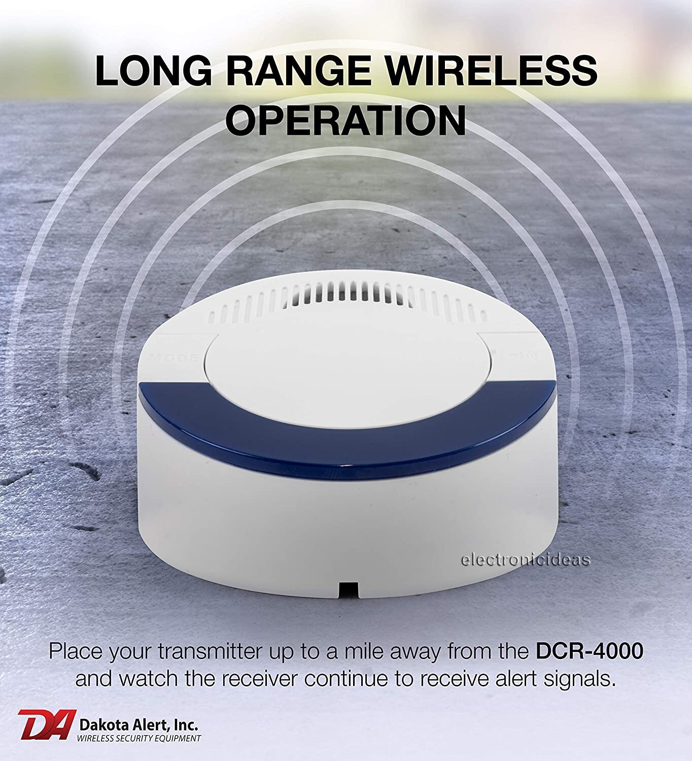 DAKOTA ALERT DCMA-4000 WIRELESS MOTION SENSOR DRIVEWAY SECURITY ALARM 2 RECEIVER