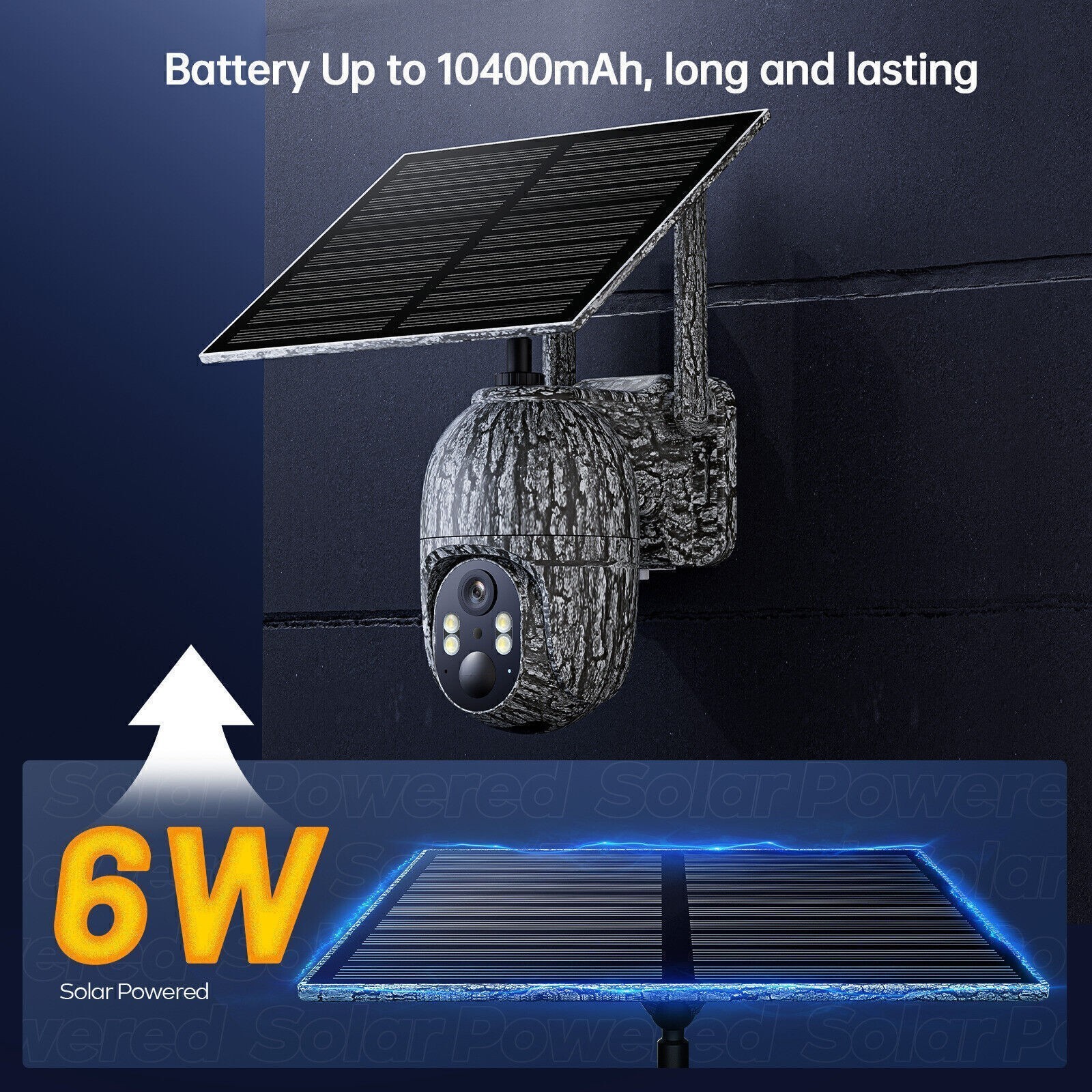 4G LTE Cellular Security Camera 2.5K Solar Instant Alert 10400mAh Live view