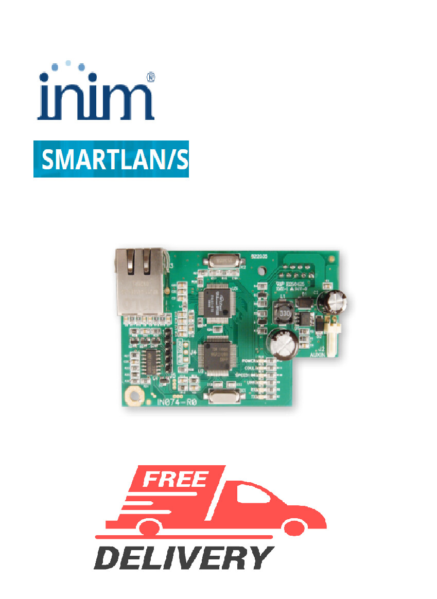 Ethernet interface for connections to the Internet via TCP/IP, SmartLan/S INIM
