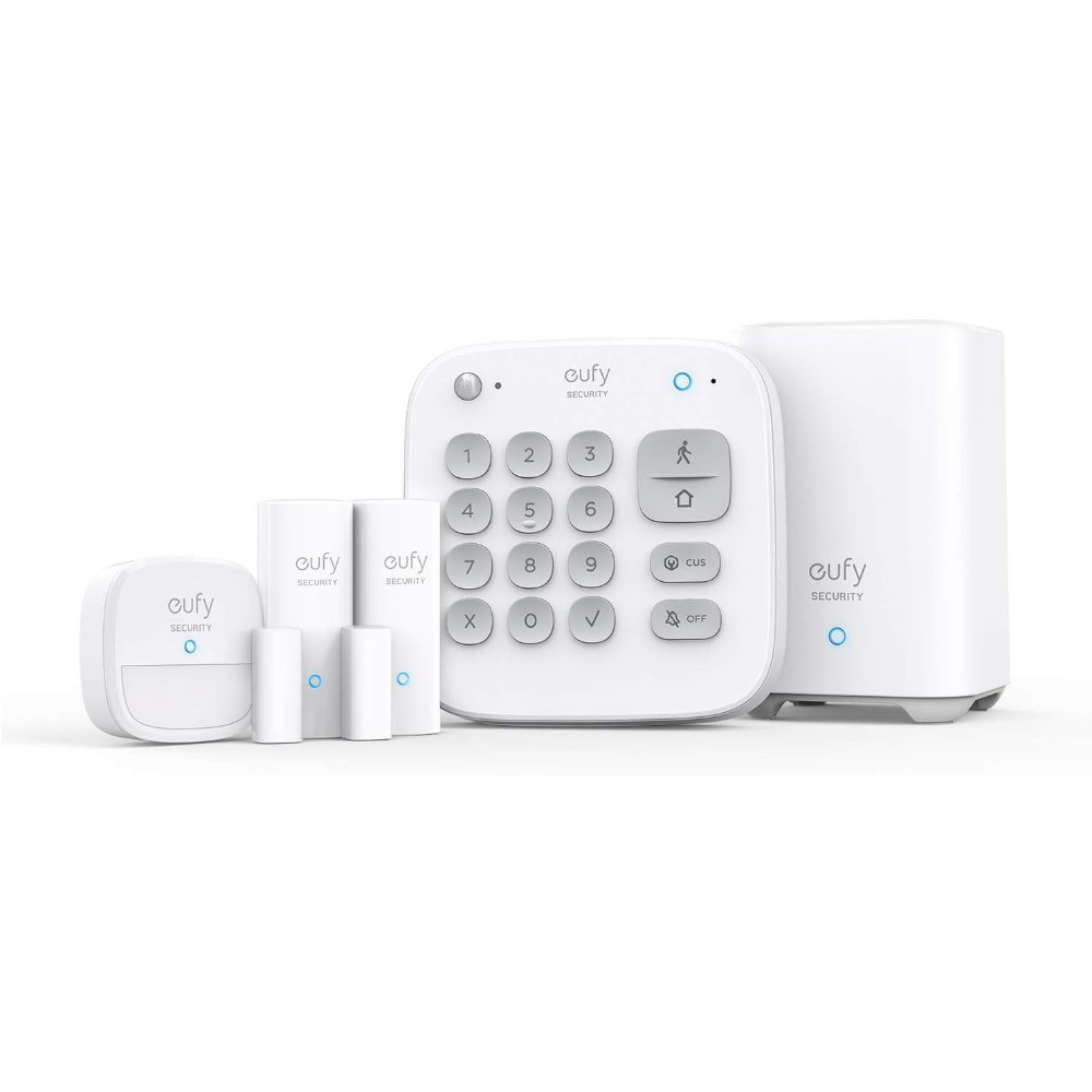 5-Piece Home Alarm Kit with Keypad Motion Sensor 2 Entry Sensors App Control for