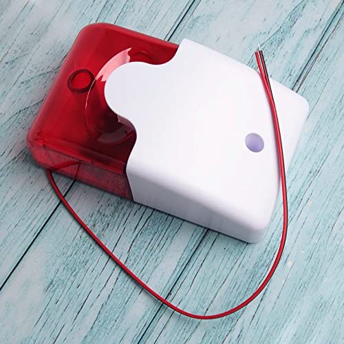 12V Mini Wired Sound Alarm Strobe Light Siren for Home Security System