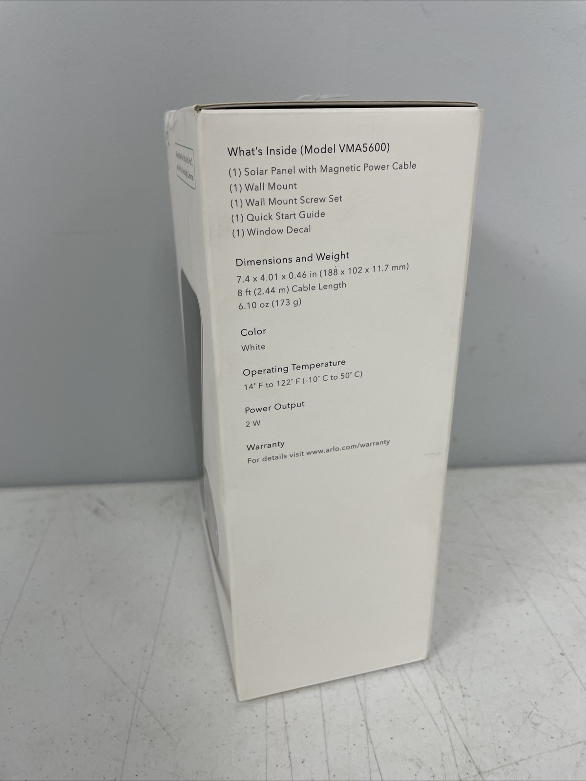 Arlo Solar Panel Charger – VMA5600 – Used