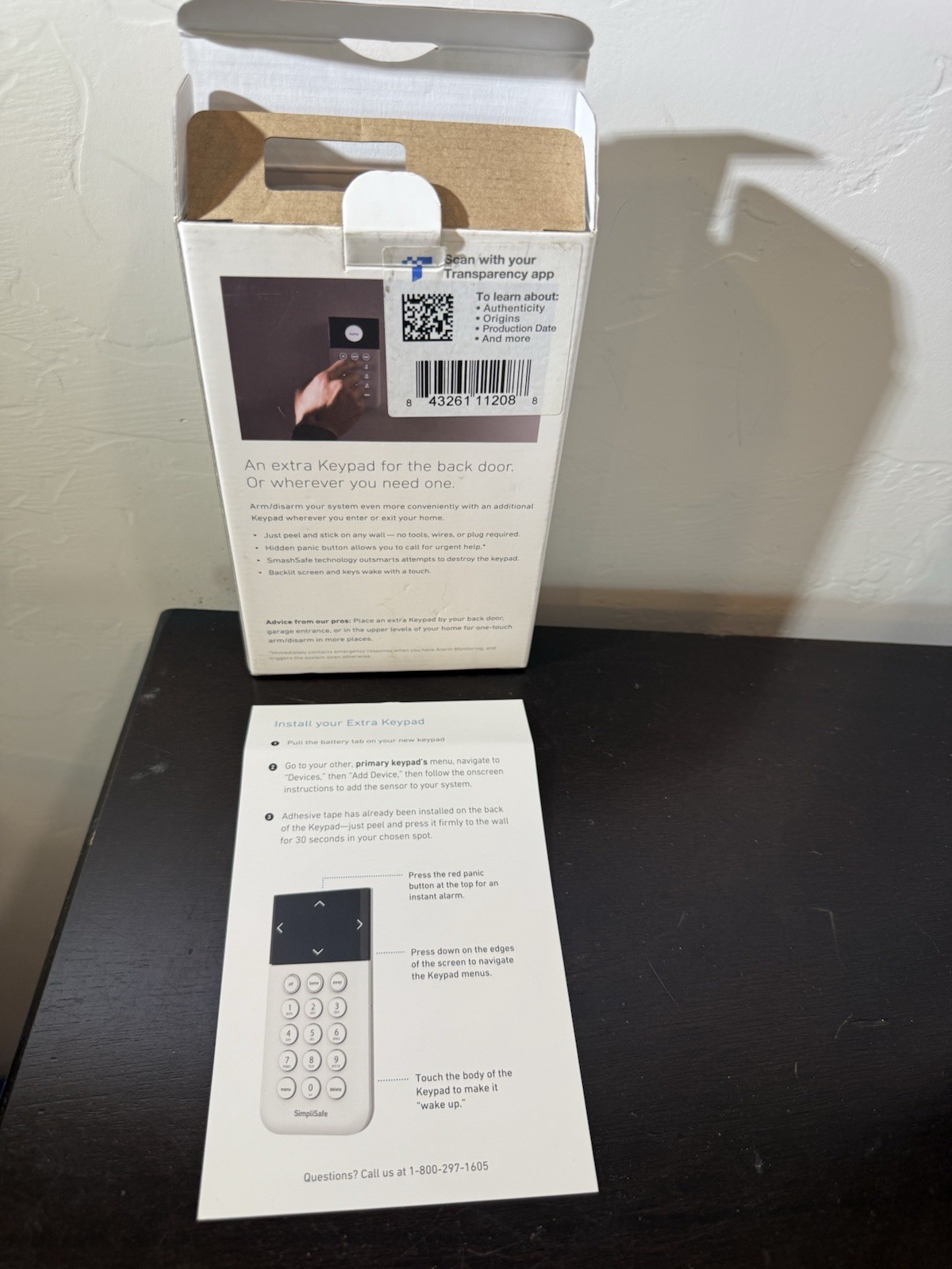 SimpliSafe SSKP3 Home Security System Wireless Keypad Remote White GENUINE w1