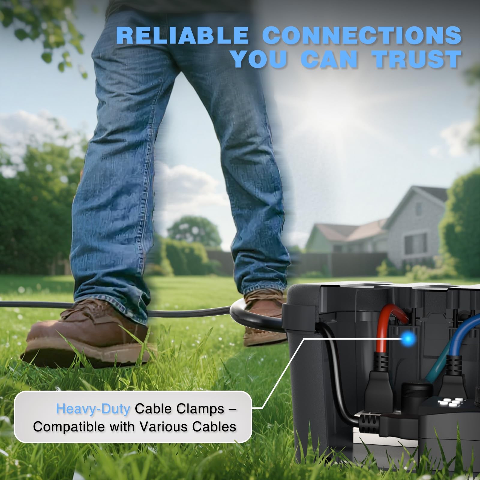 Flemoon IP54 Waterproof Box with Large Capacity Outdoor Weatherproof Gray