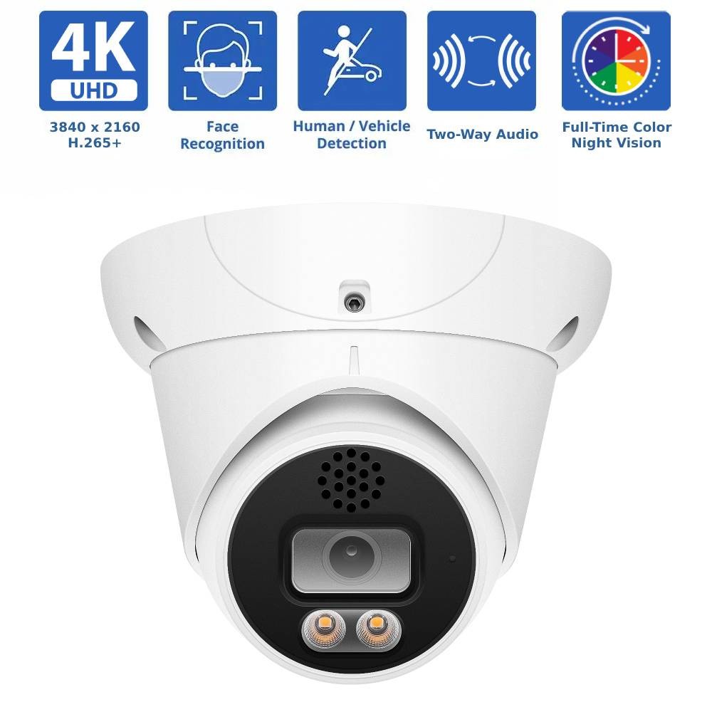 32 Channel NVR 24 X 8MP 4K 2-Way Audio Full Color Turret Security Camera System