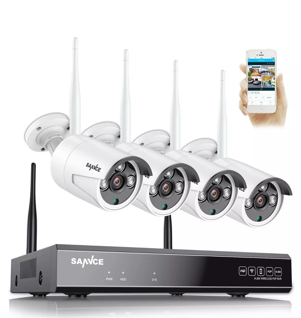 SANNCE 8CH 4K NVR 3MP POE Security IP Camera System Two Way Audio US Shipping