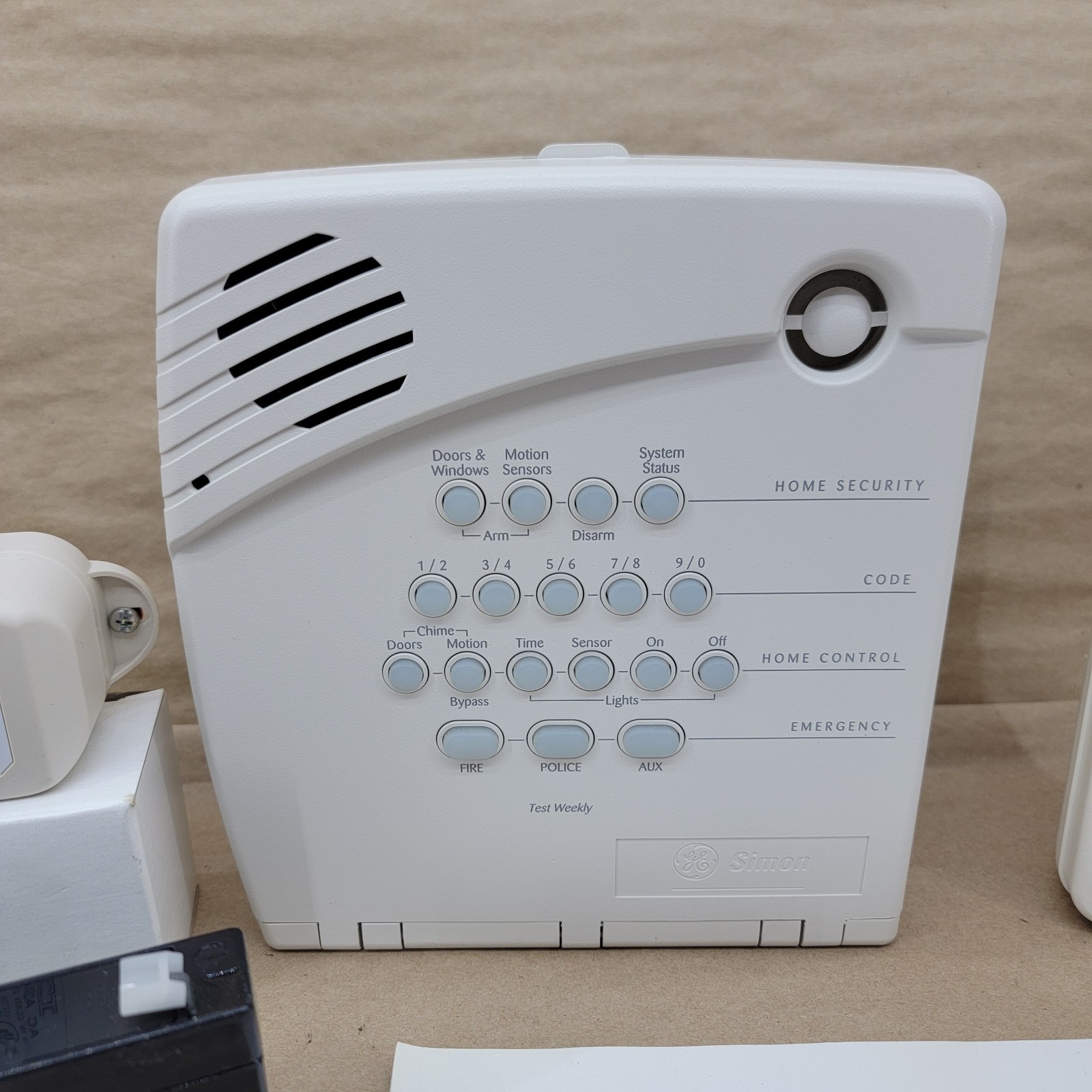 GE Simon 3 Security System Control Panel Starter Kit Speaker System Touchtalk