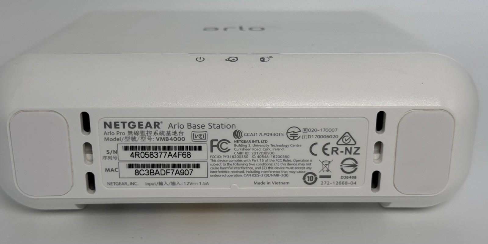 NetGear ARLO PRO (VMB4000) WiFi Base Station | OEM AC Power Adapter
