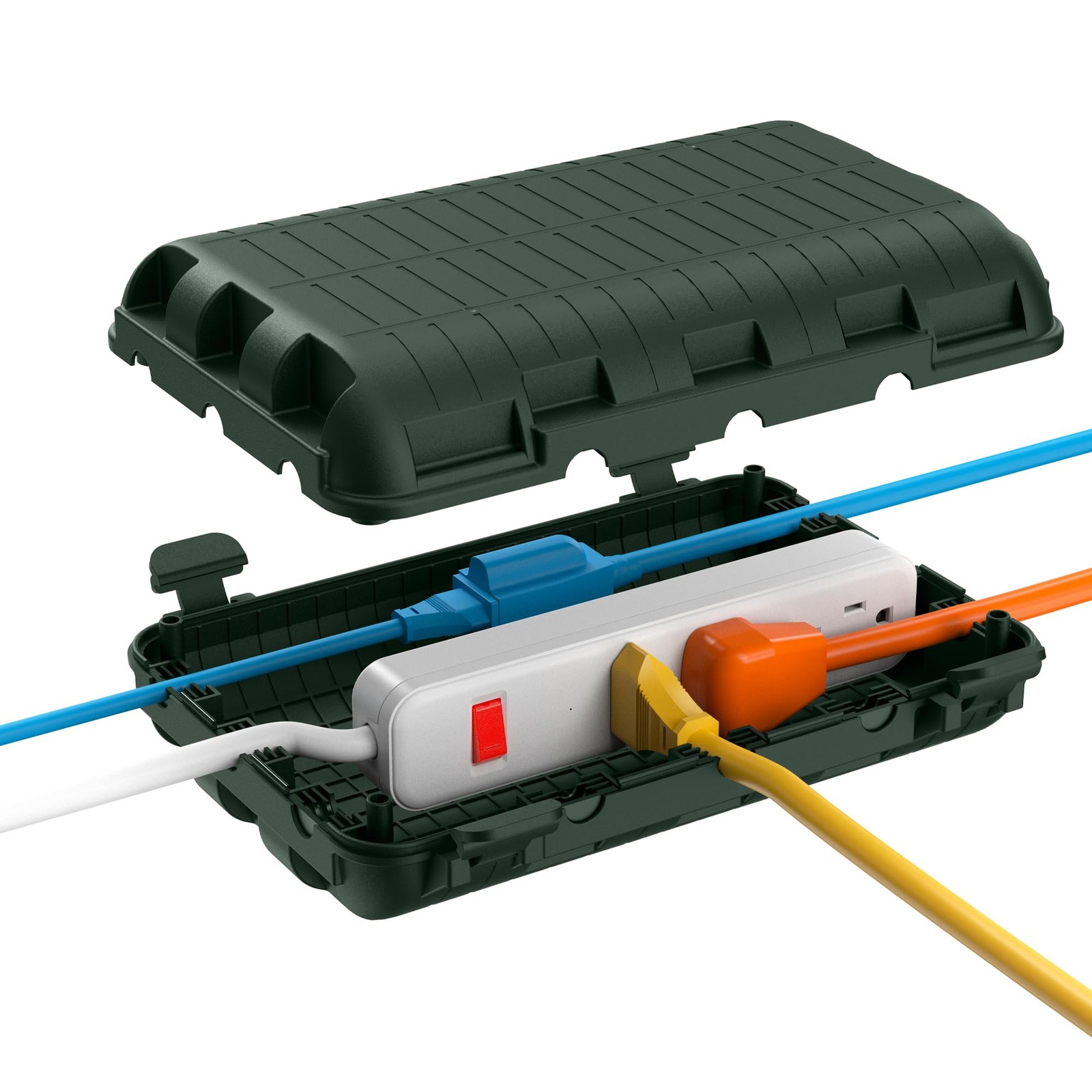 Outdoor Waterproof Electrical Box, Large Extension Cord Cover Green
