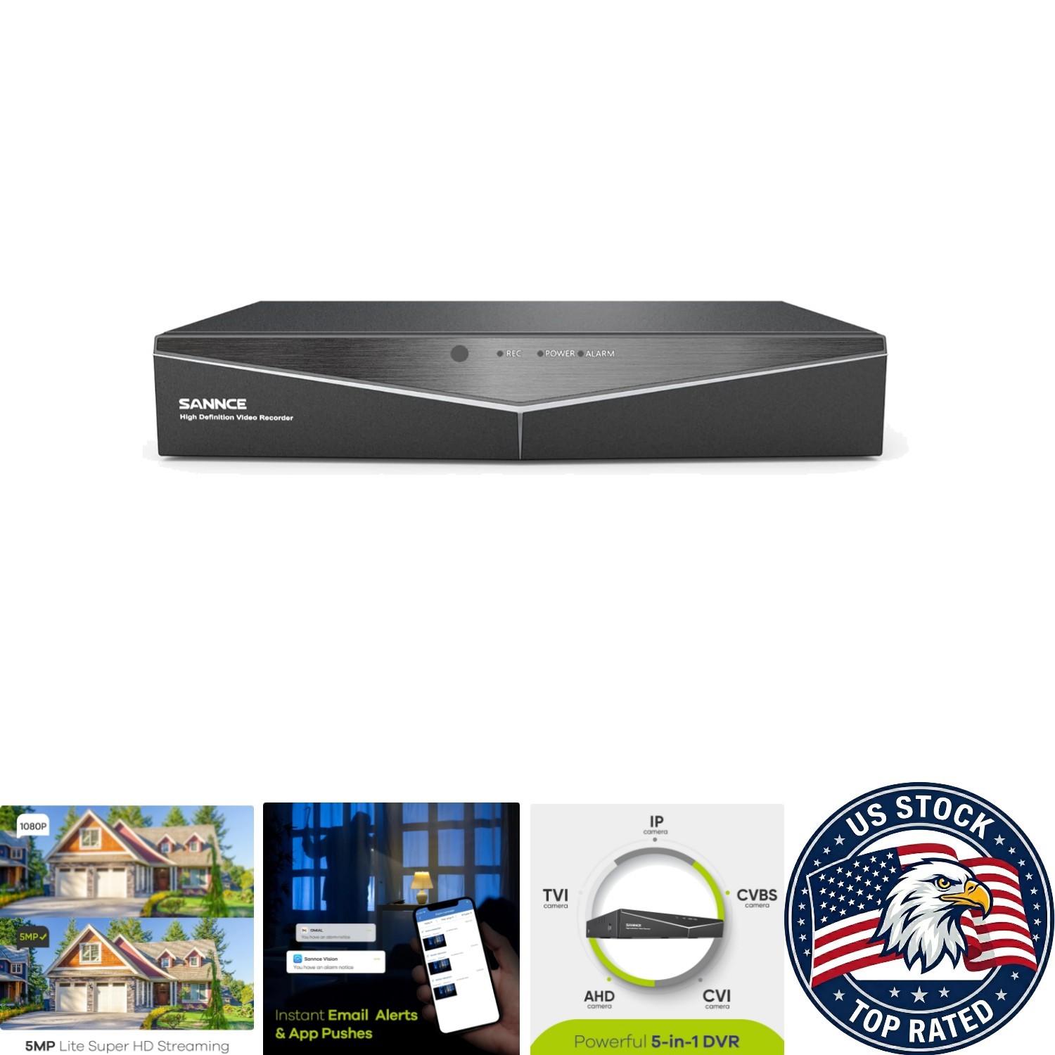 5MP 8-Channel Smart DVR Security System with AI Motion Detection & Remote Access
