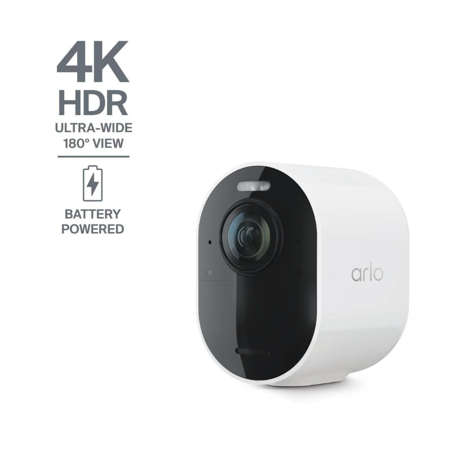 Arlo Ultra 4K 3rd Gen Single Add-On Security Camera Battery Powered, 1-Cam
