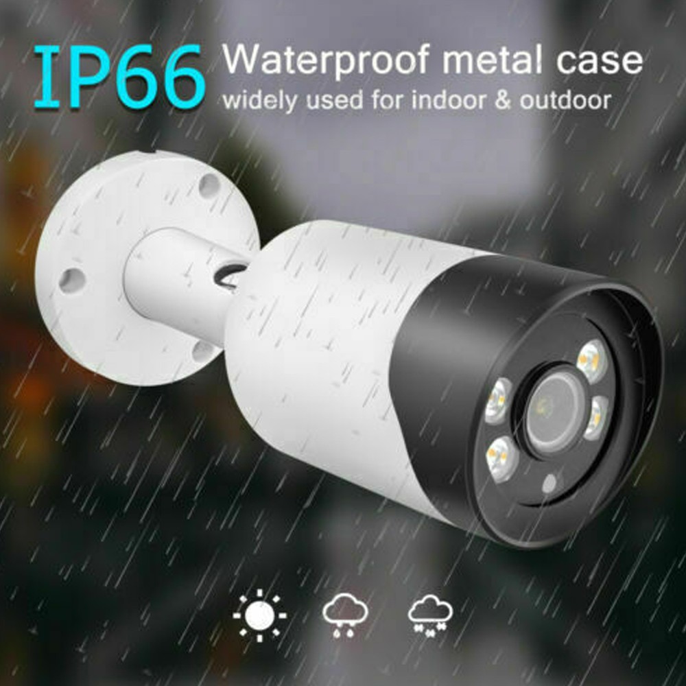 Vikylin 8CH 8POE NVR 5MP Full Color Security IP Camera Bullet System Outdoor Lot