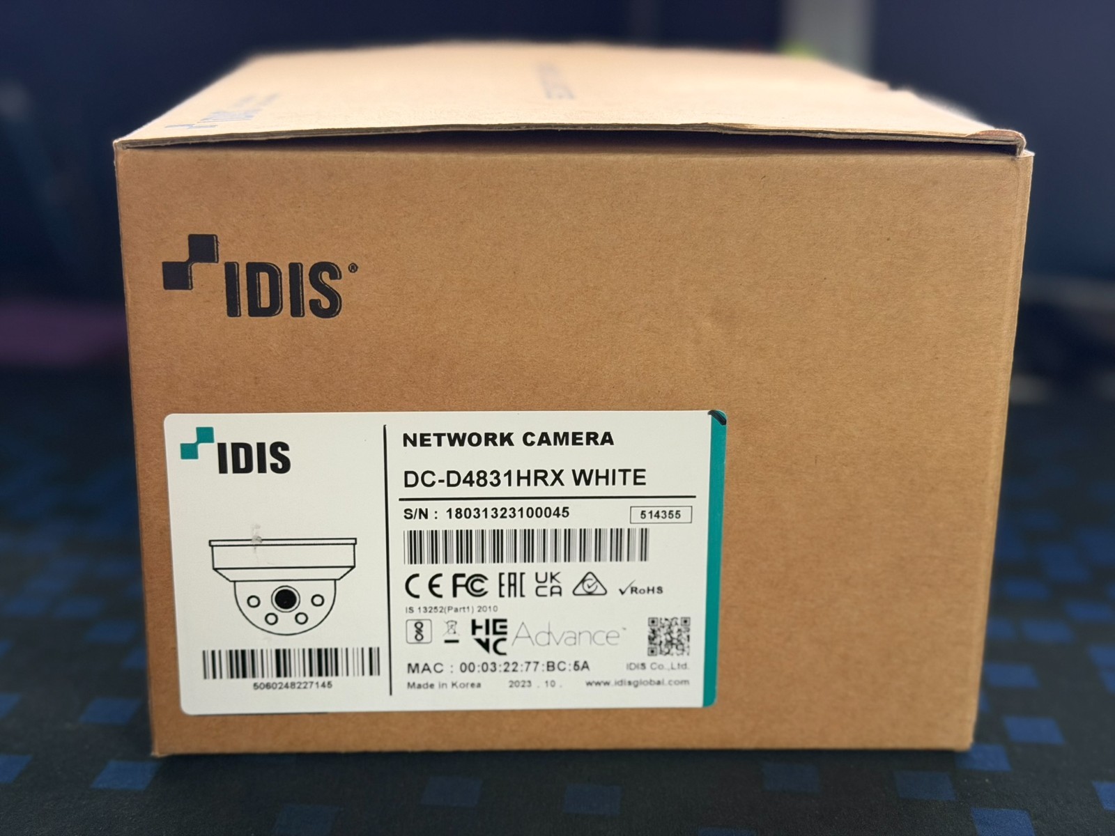 IDIS DC-D4831HRX Network Dome IP Camera 8MP/4K White Waterproof Vandal proof