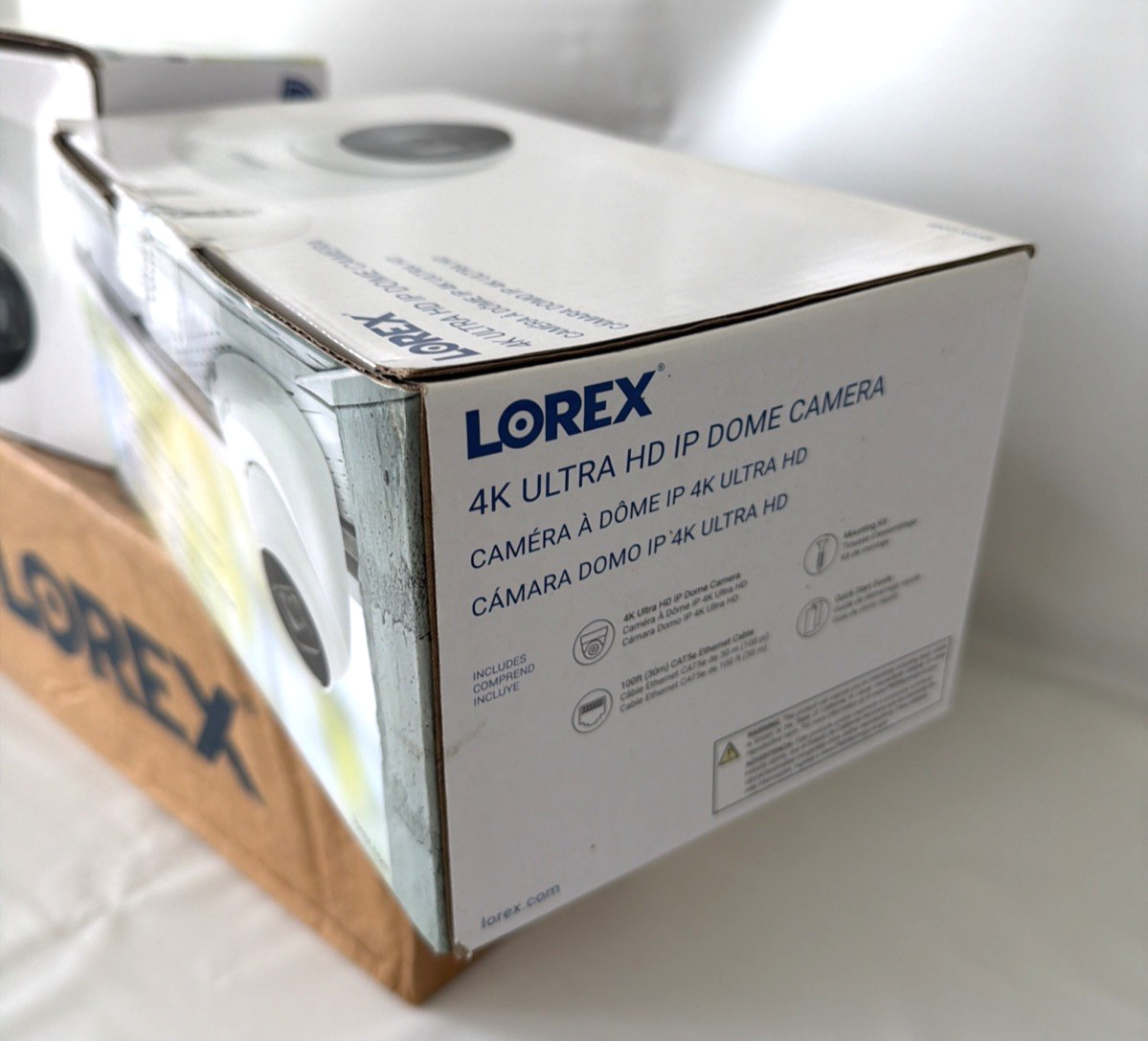 Lorex 4K Ultra HD Security IP Dome Camera IR, Audio, And Night Vision E841CD-E