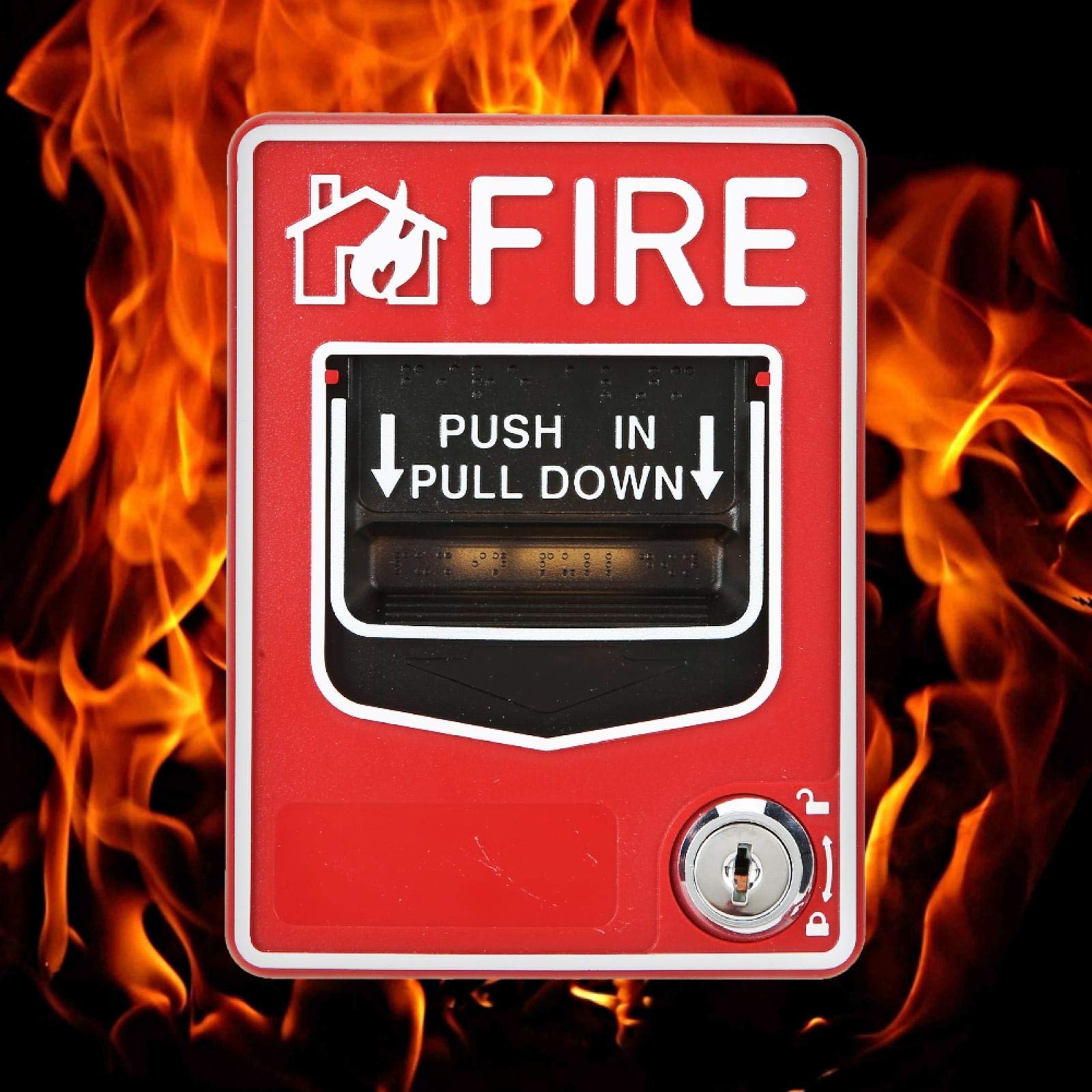 Fire Lite Alarms, Dual Action Manual Pull Station Fire Alarm Horn Siren Alarm…